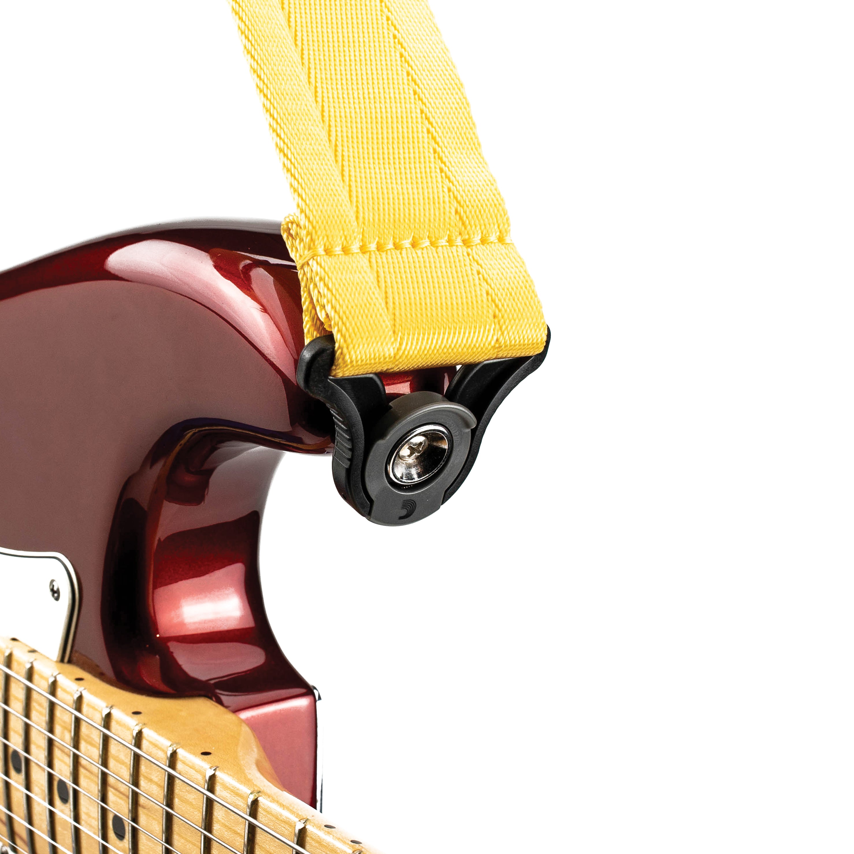 D’Addario Auto Lock Strap Yellow