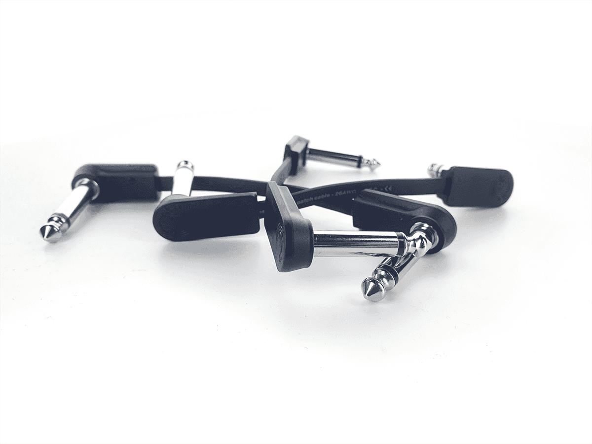 CORDIAL - Câble patch plat guitare jack coudés 30 cm (à l'unité)