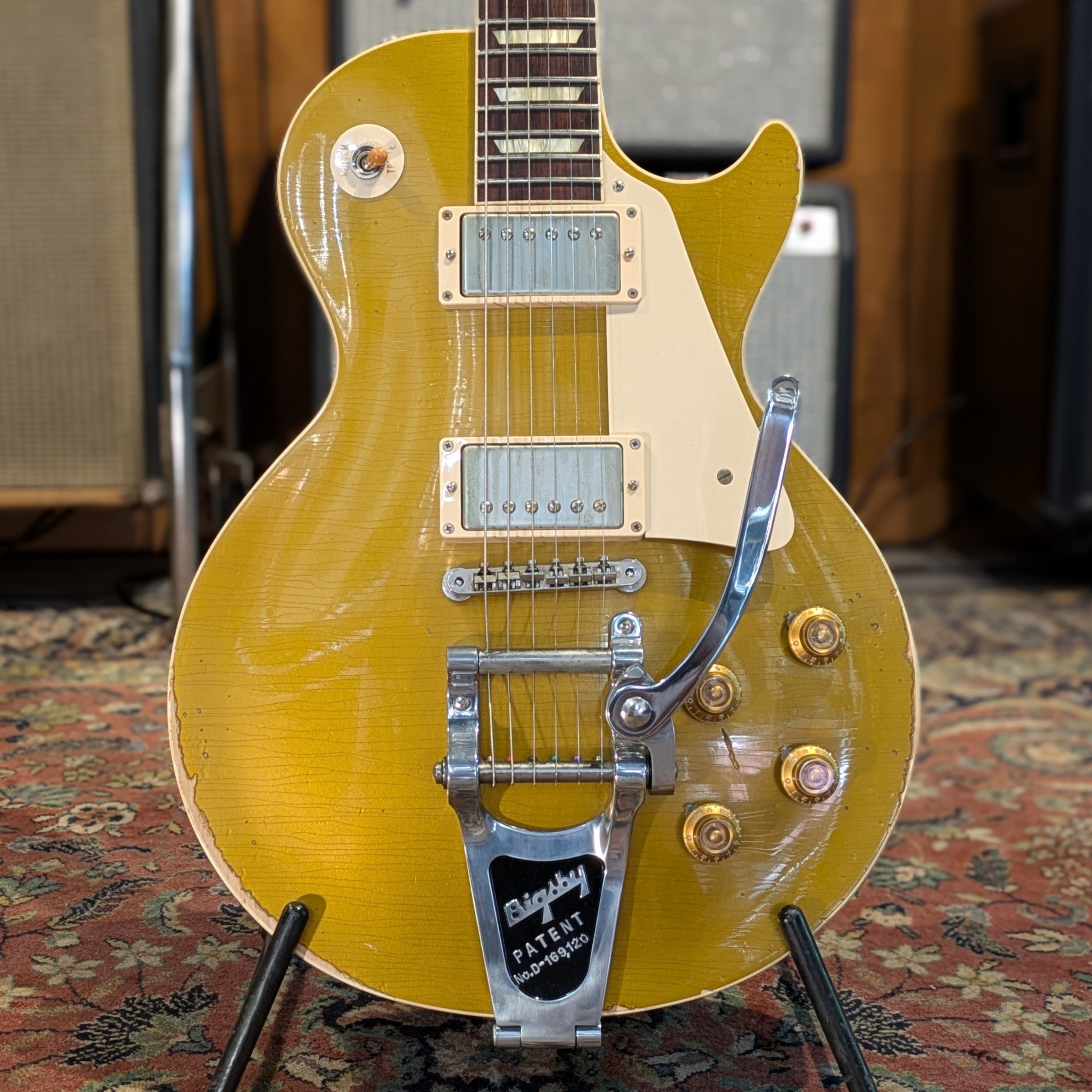Gibson Les Paul 57 Custom Shop Bigsby - Goldtop