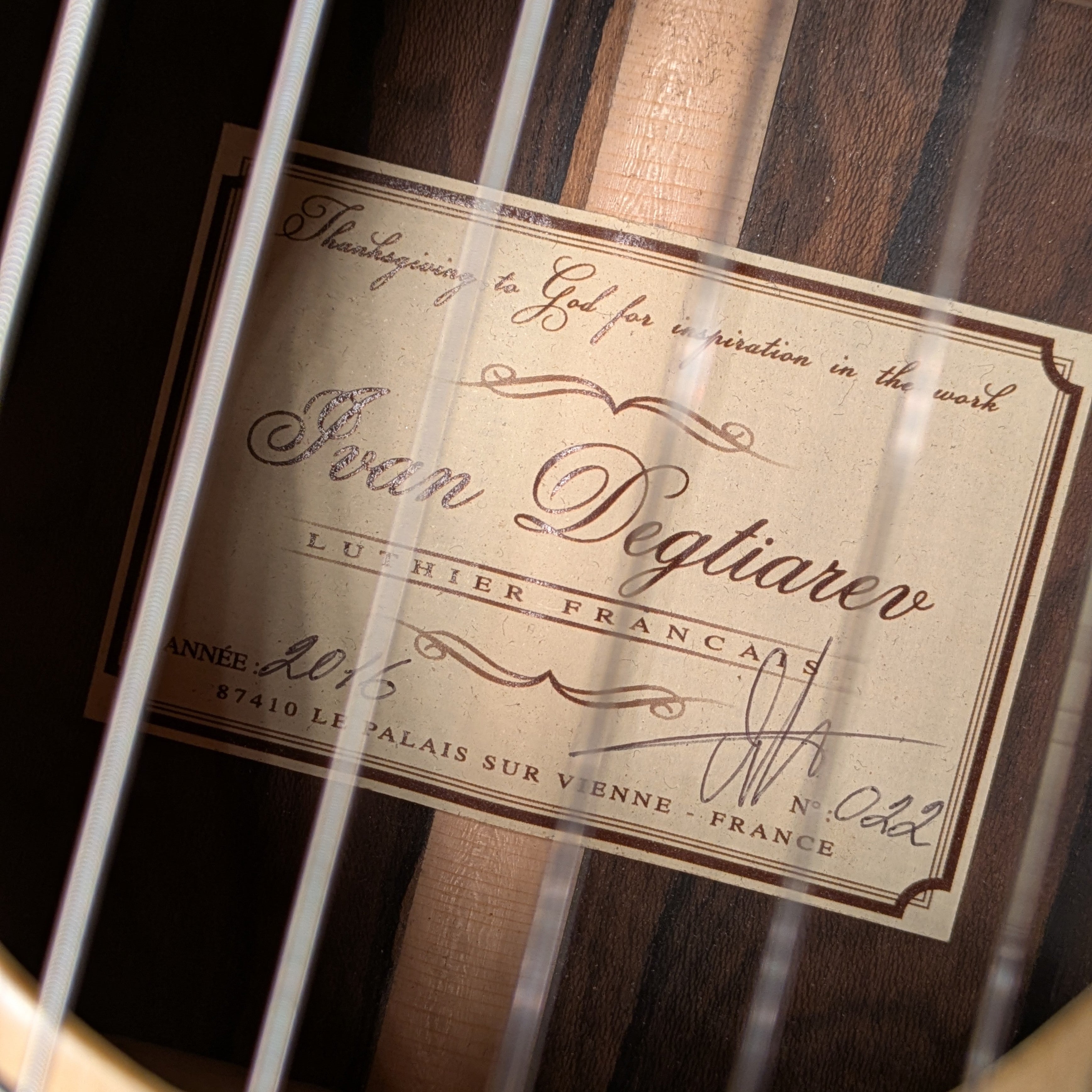 IVAN DEGTIAREV Classical Guitar N022 2016