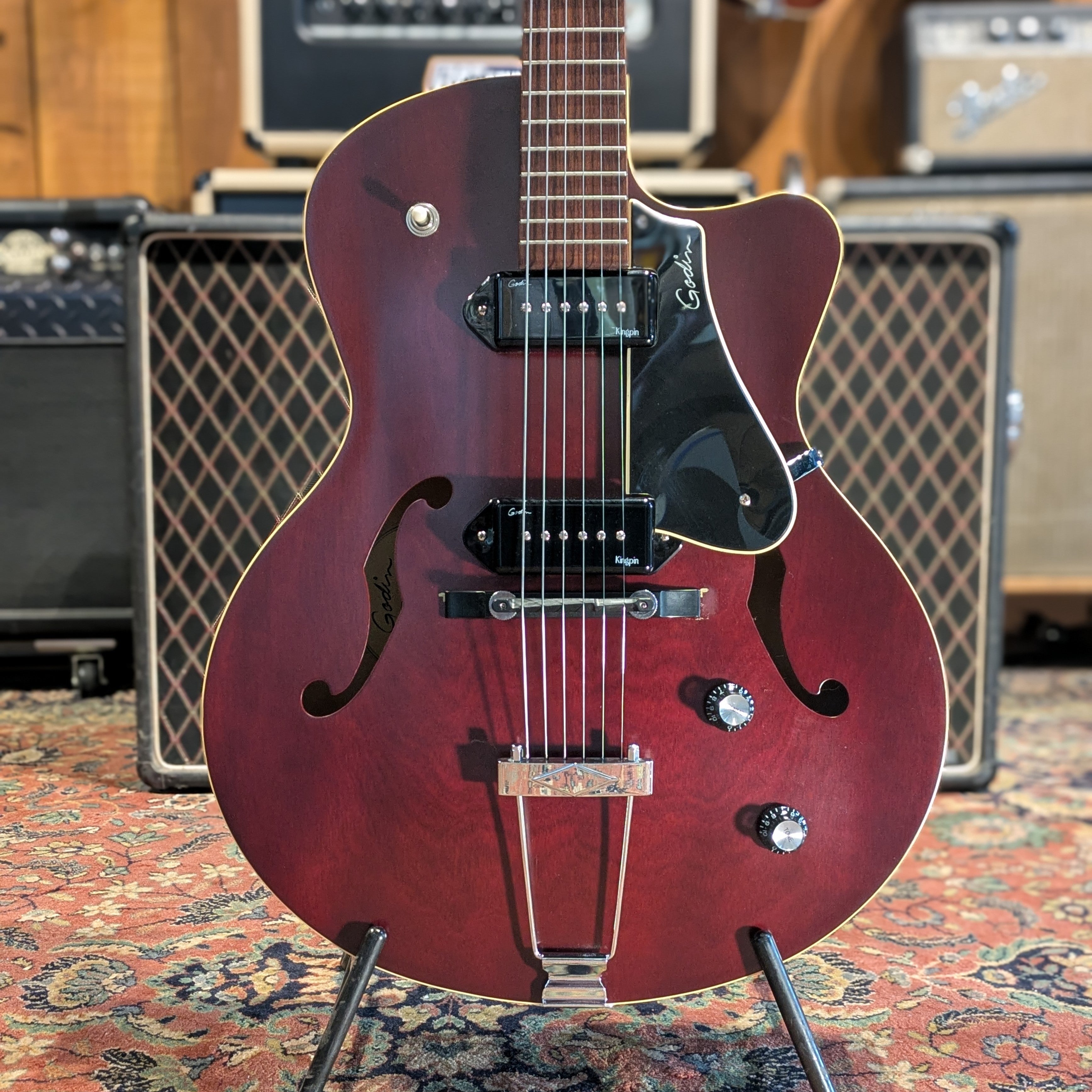 Godin 5th Avenue CW Kingpin II 2010s - Burgundy