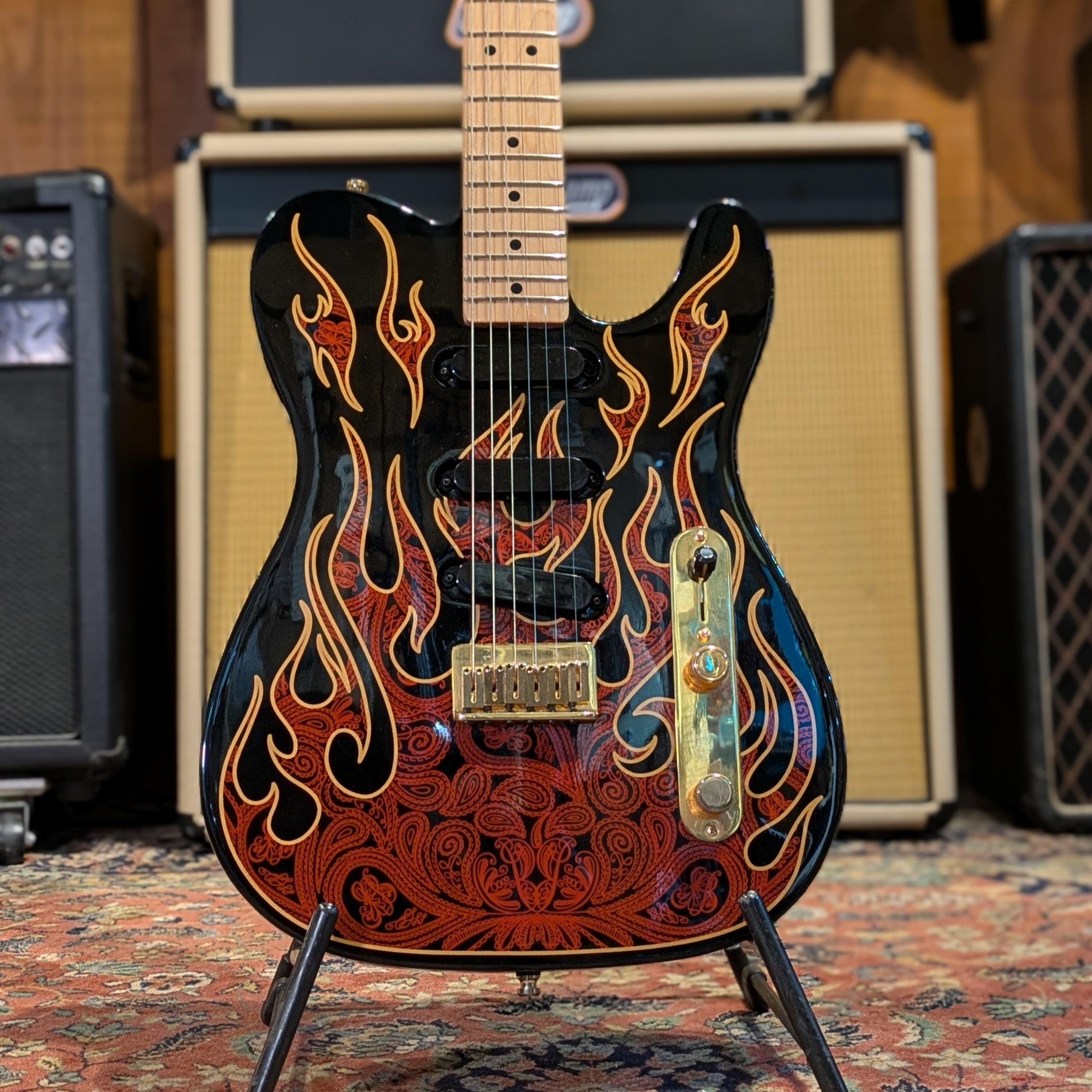 Fender James Burton Artist Series Signature Telecaster 2013 - Red Paisley Flames