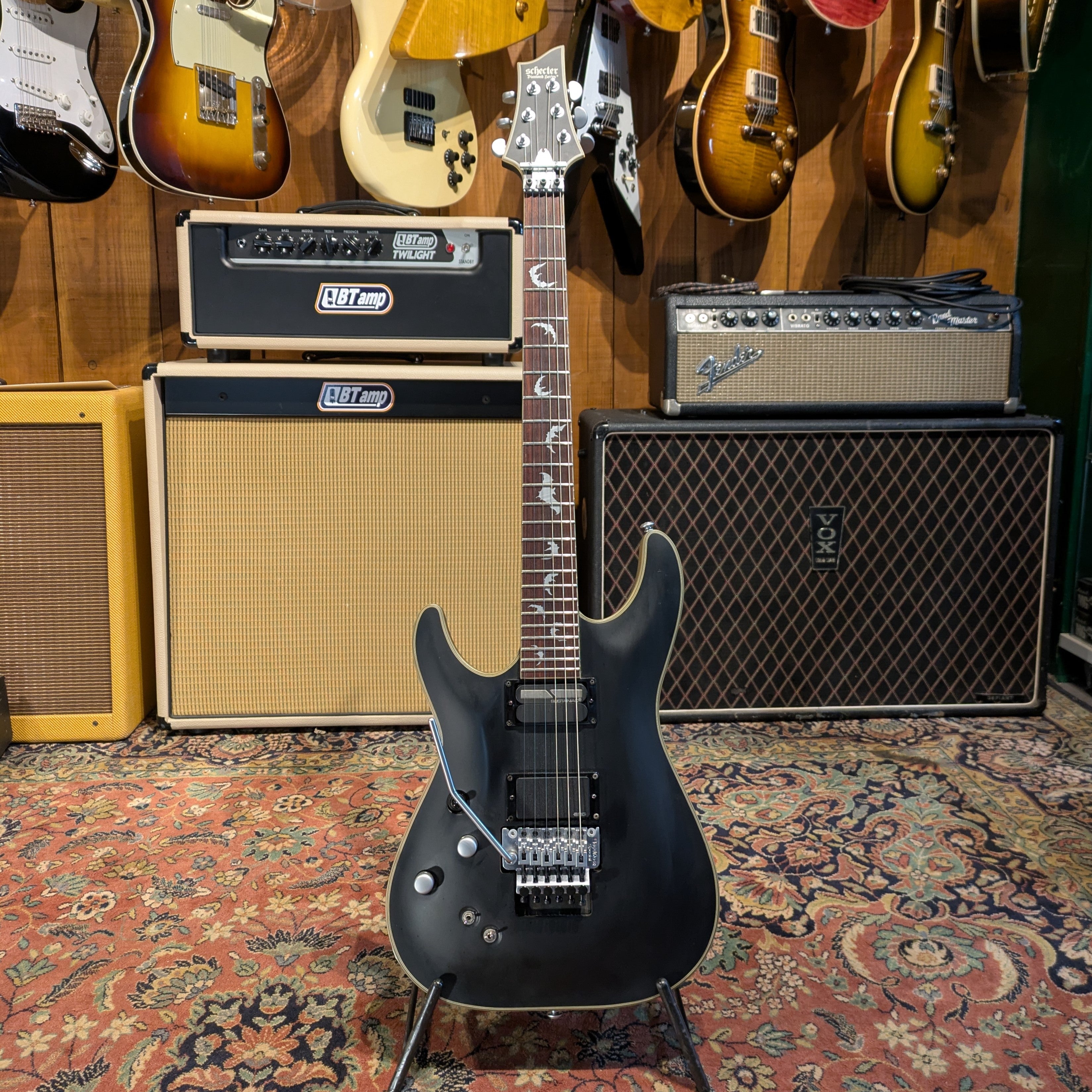 Schecter Damien Platinum-6 FR S Sustainiac Left-Handed - Satin Black