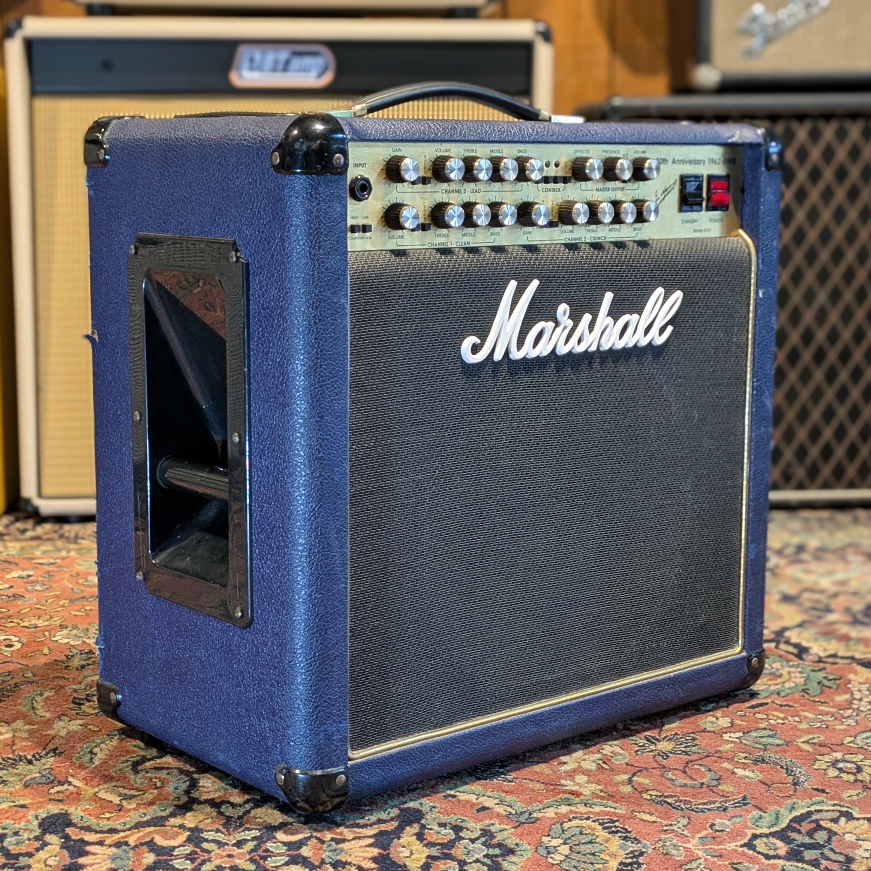 Marshall 6101 30th Anniversary Series 3-Channel 100-Watt 1x12" Guitar Combo 1992 - 1997 - Blue