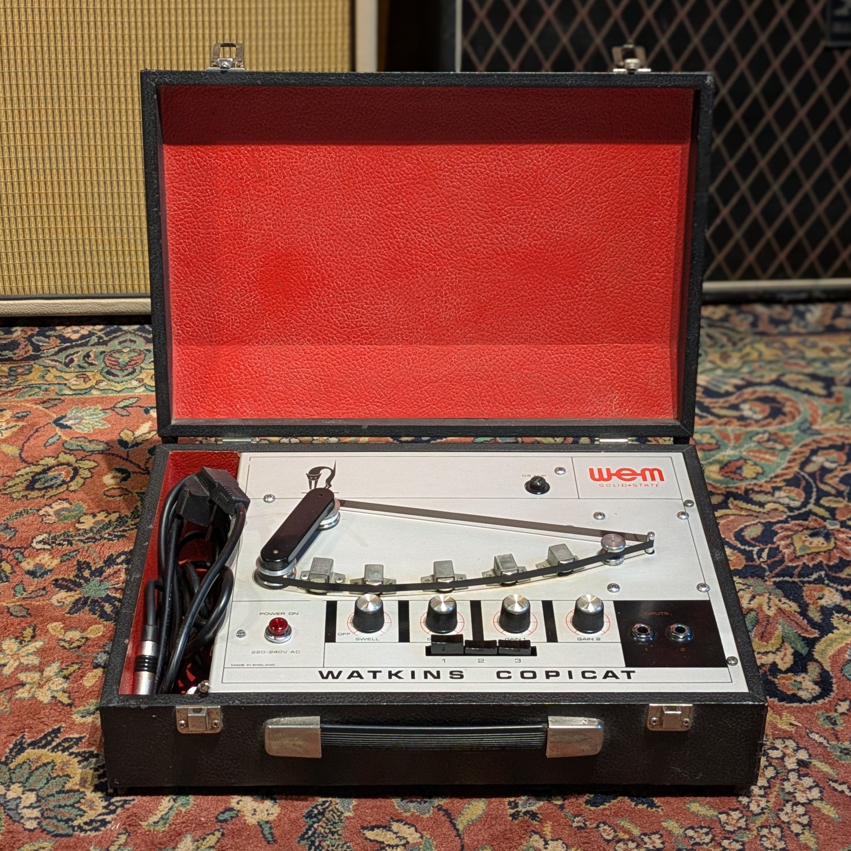 WEM Watkins Copicat Mk4 Solid-State Tape Echo 1970s - Metal with Black Case