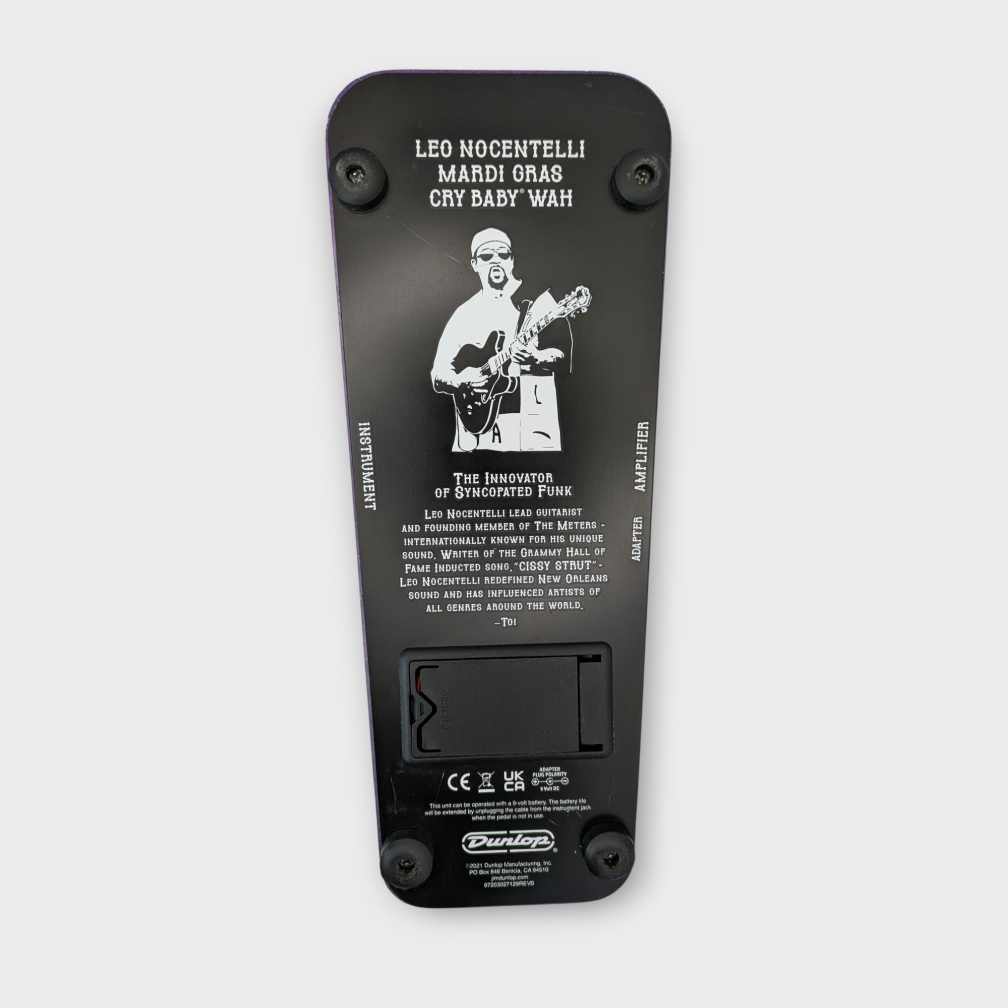 Dunlop LN95 Leo Nocentelli Signature Cry Baby Wah 2022 - Present - Purple / Green