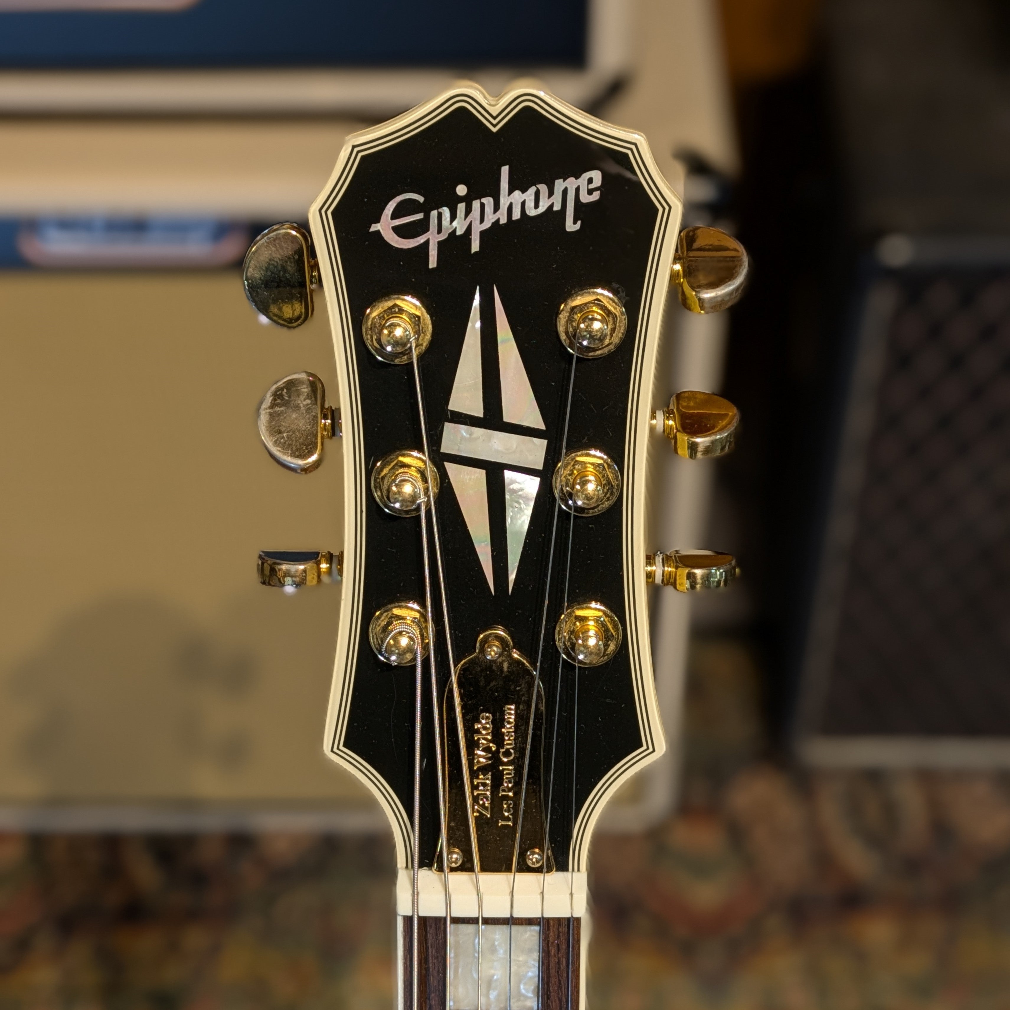 Epiphone Zakk Wylde Signature Les Paul Custom 2004 - Antique Ivory with Bullseye