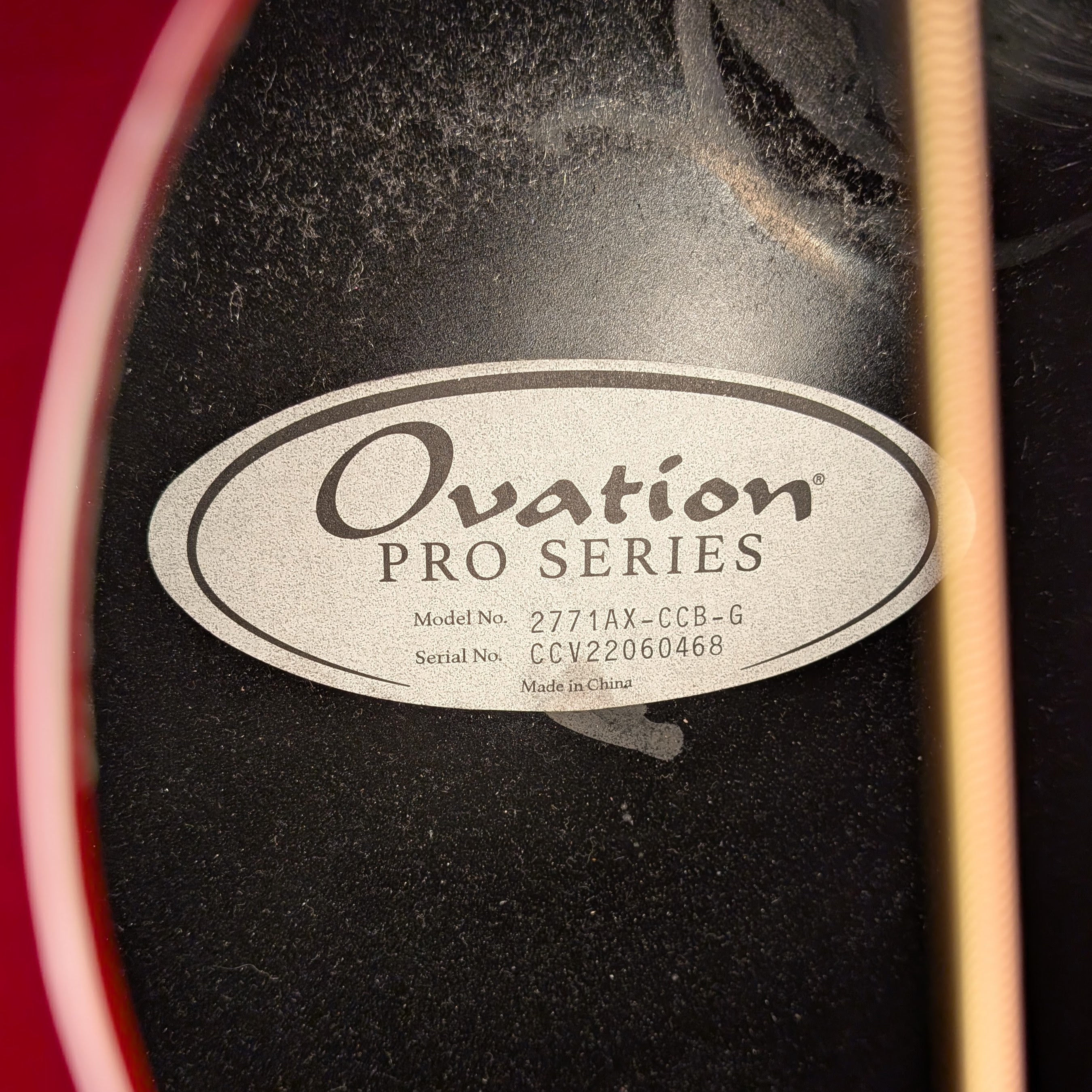 Ovation Pro Series 2771AX-CCB-G - Cherry Burst