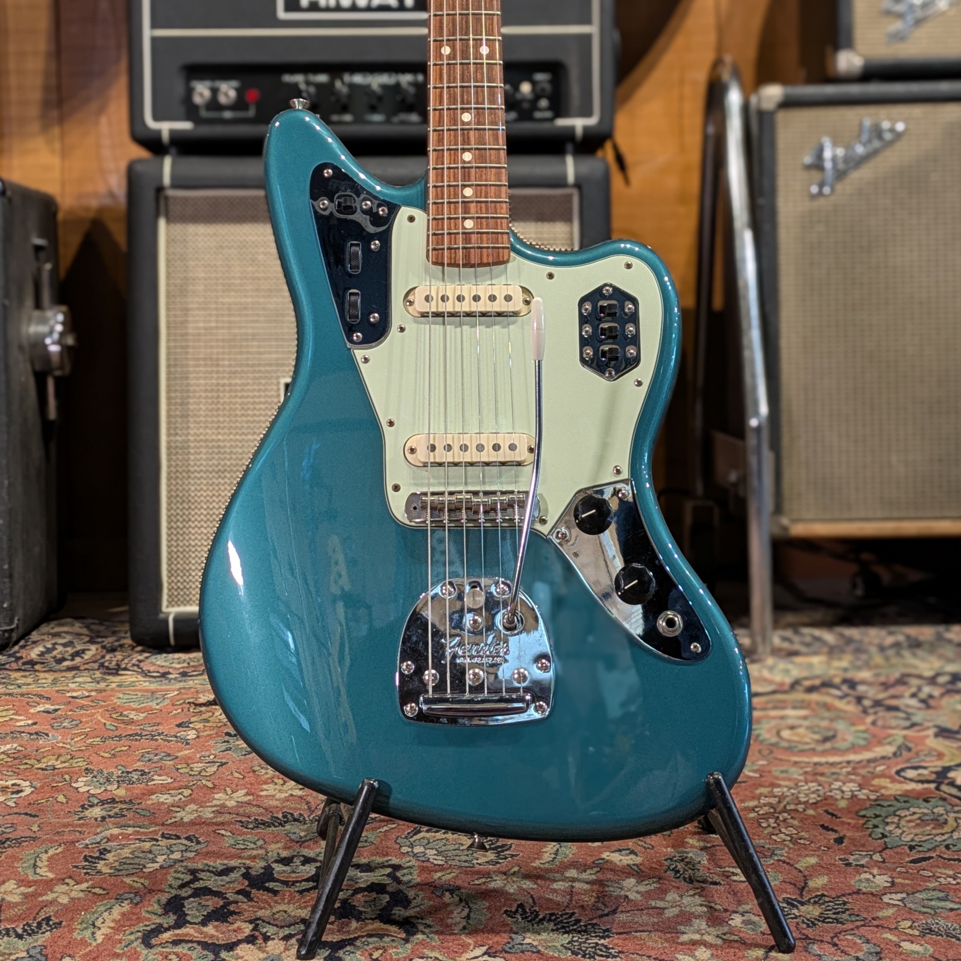 Fender Vintera '60s Jaguar with Fender AM Tremolo and Mustang Bridge 2019 - Ocean Turquoise