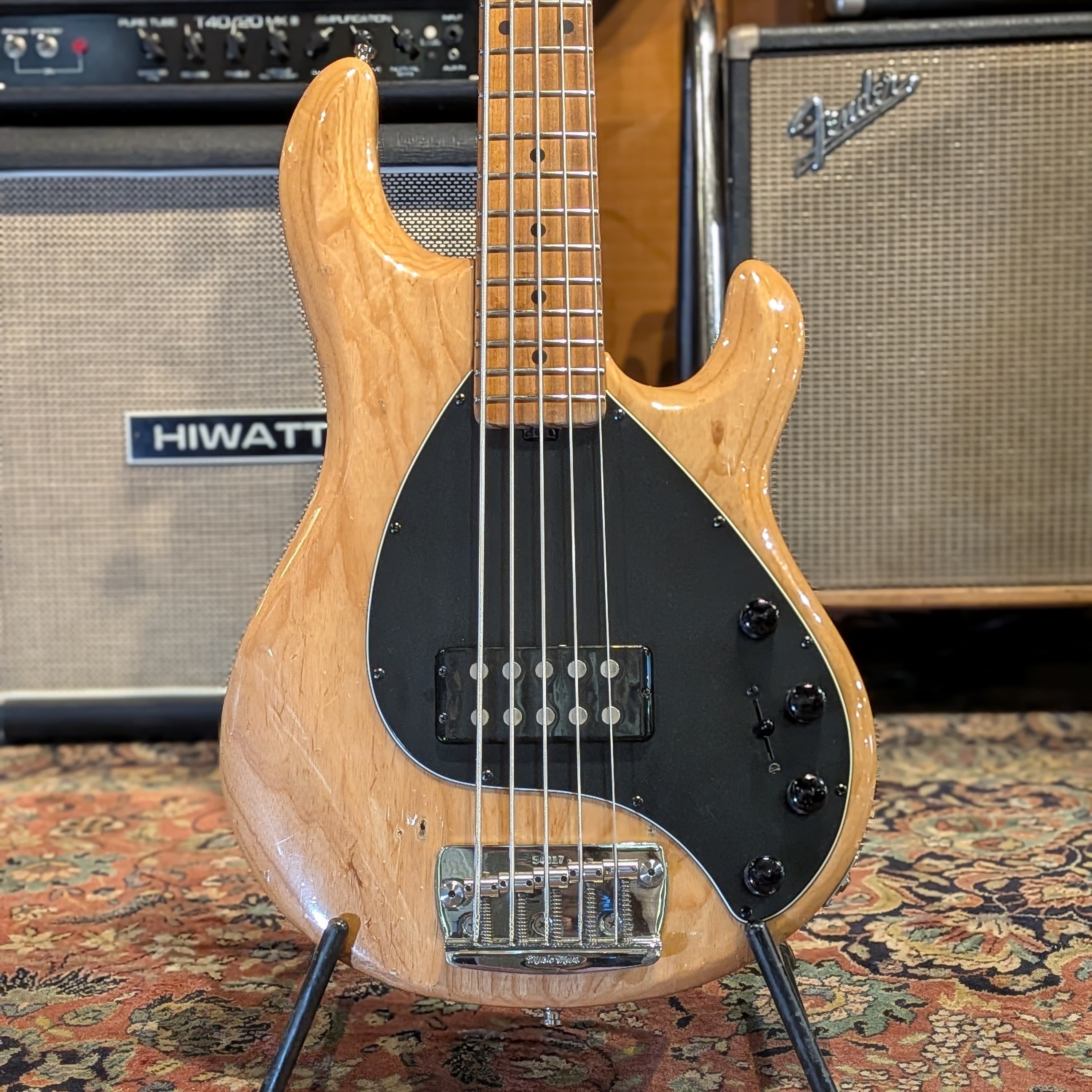 Ernie Ball Music Man StingRay 5 H with Maple Fretboard 1993 - Natural