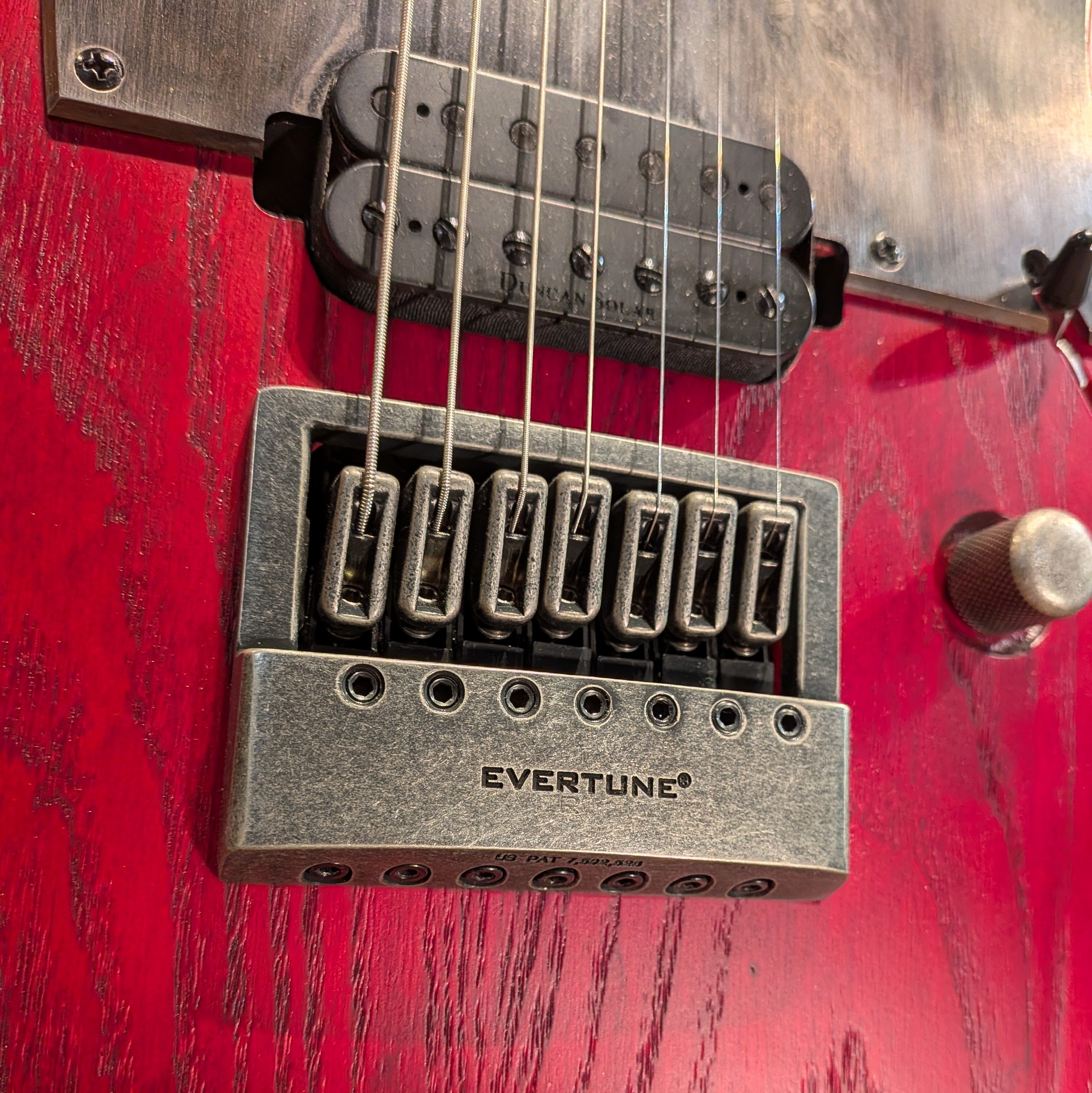Solar Guitars 7-String Type T w/ Evertune Bridge T1.7TBR 2022 - Trans Blood Red Matte