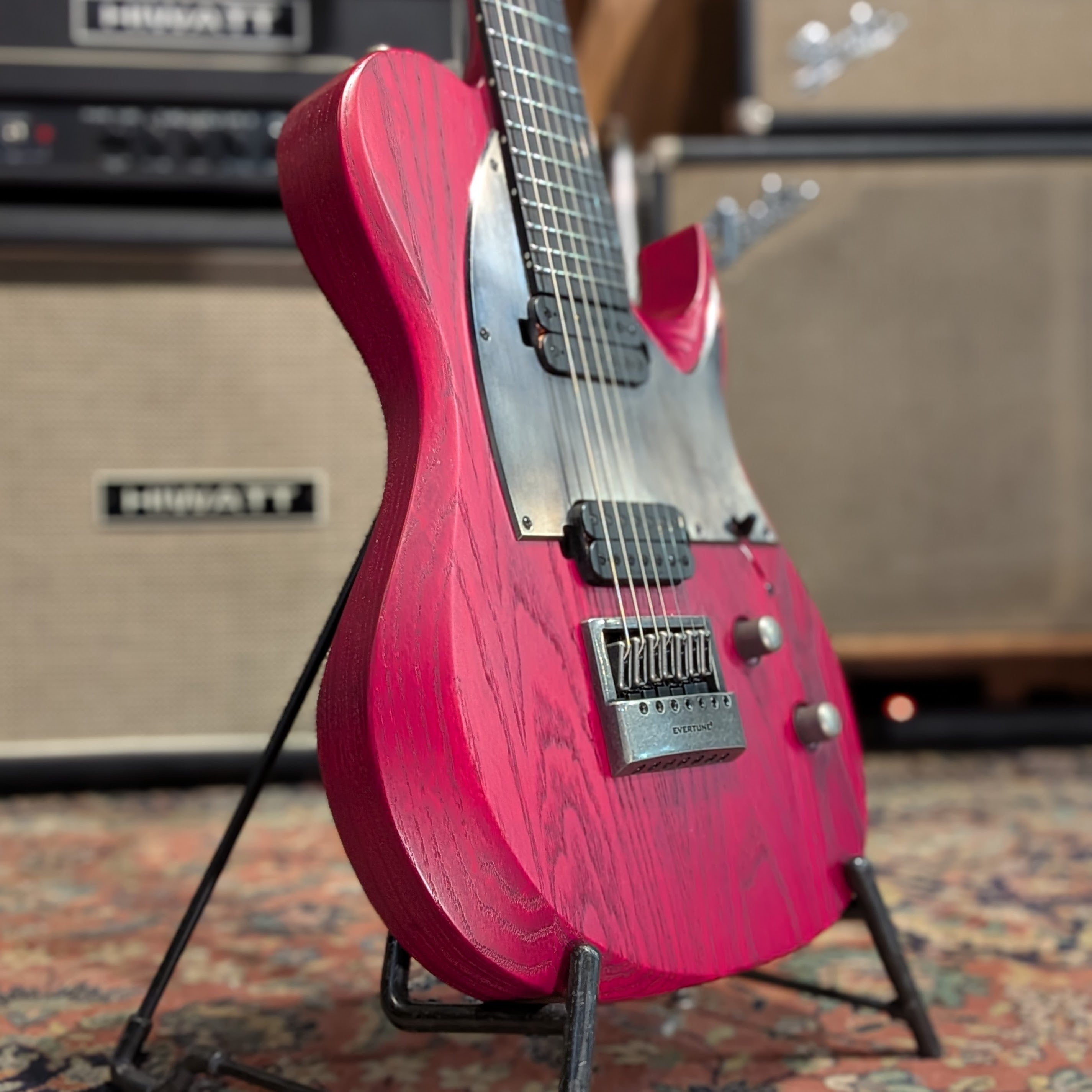 Solar Guitars 7-String Type T w/ Evertune Bridge T1.7TBR 2022 - Trans Blood Red Matte