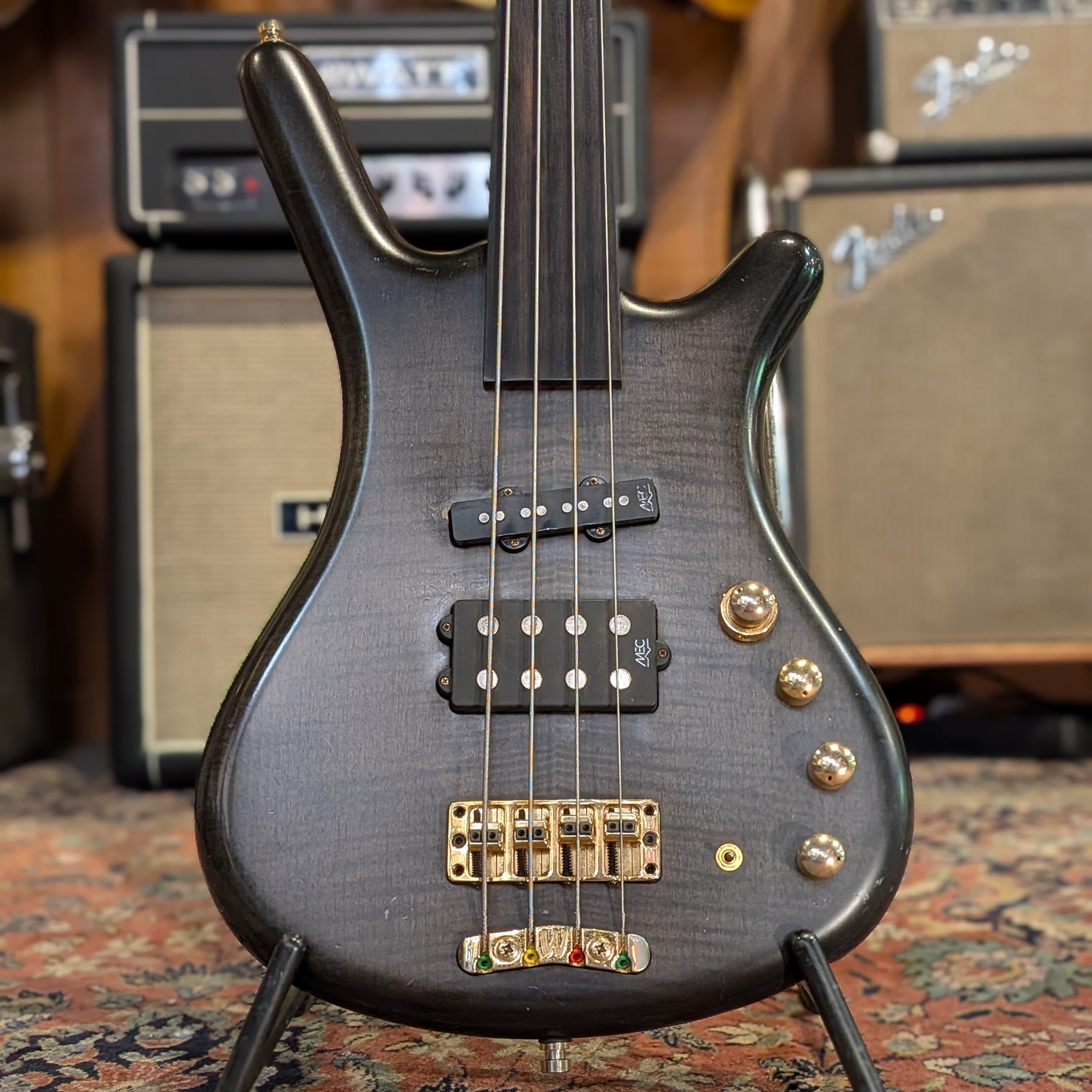 Warwick Corvette FNA Jazzman Fretless 2000's - Nirvana Black Stain