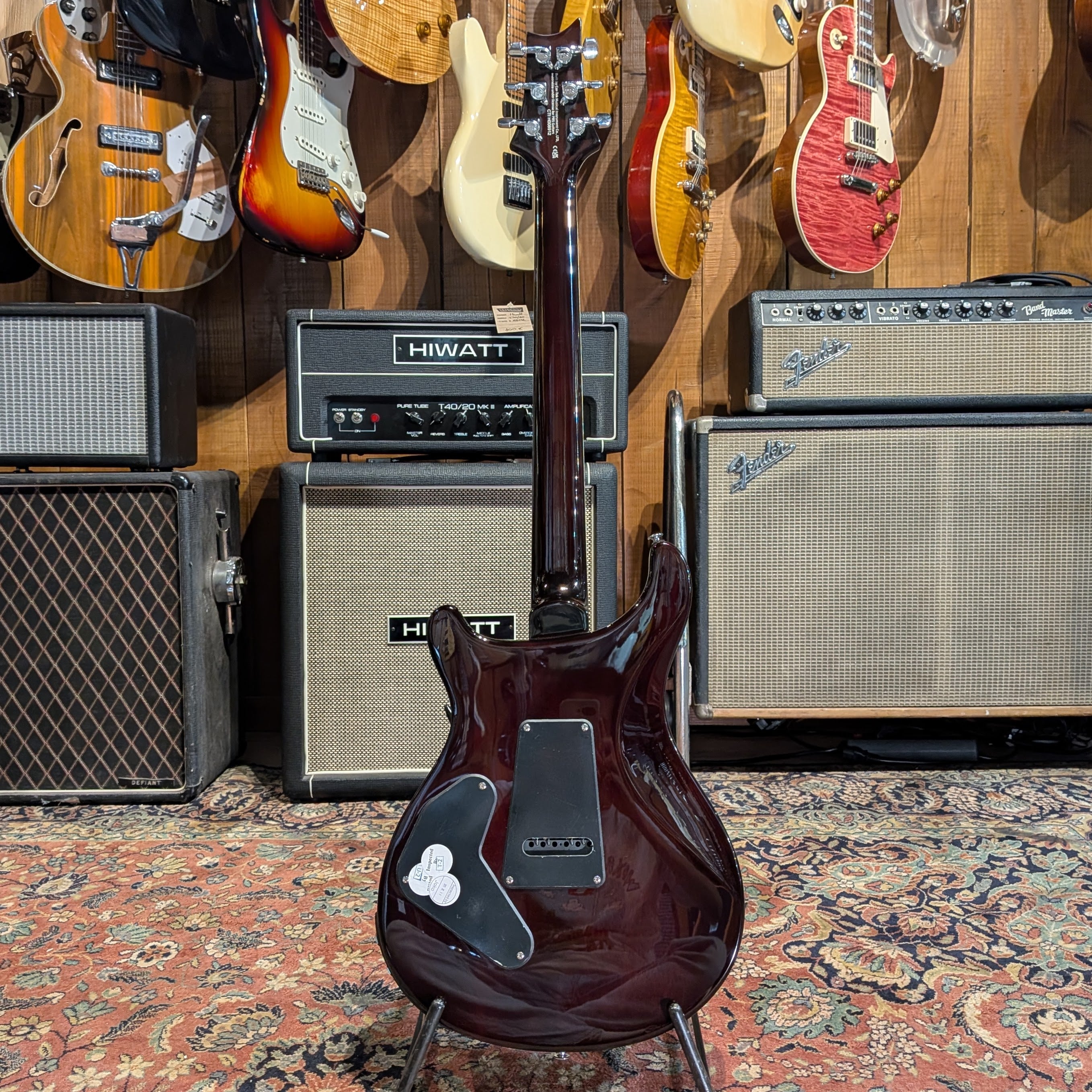 PRS SE Custom 24 Semi-Hollow Piezo 2025 - Orange Tiger Smokeburst
