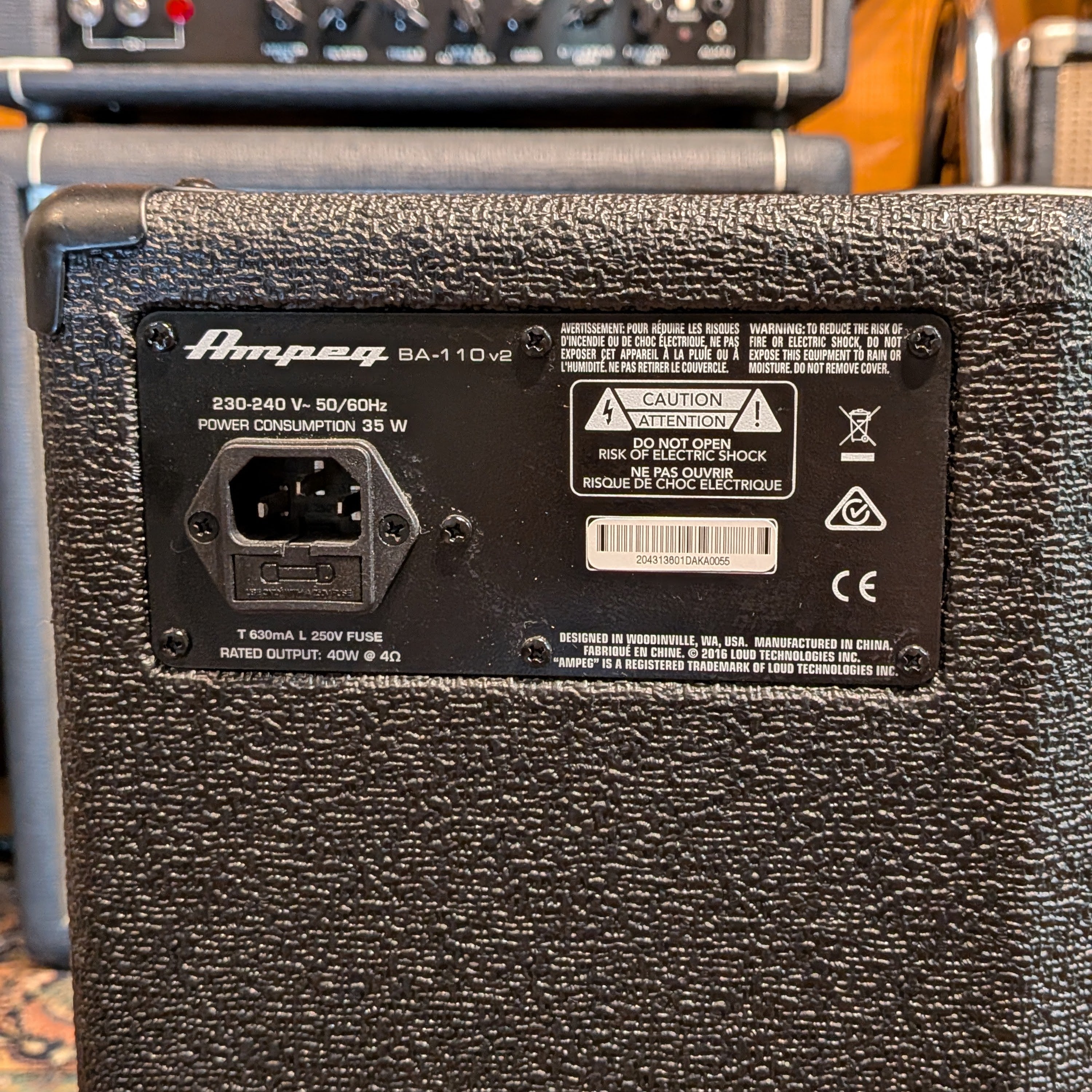 Ampeg BA-110v2 40-Watt 1x10" Bass Combo - Black