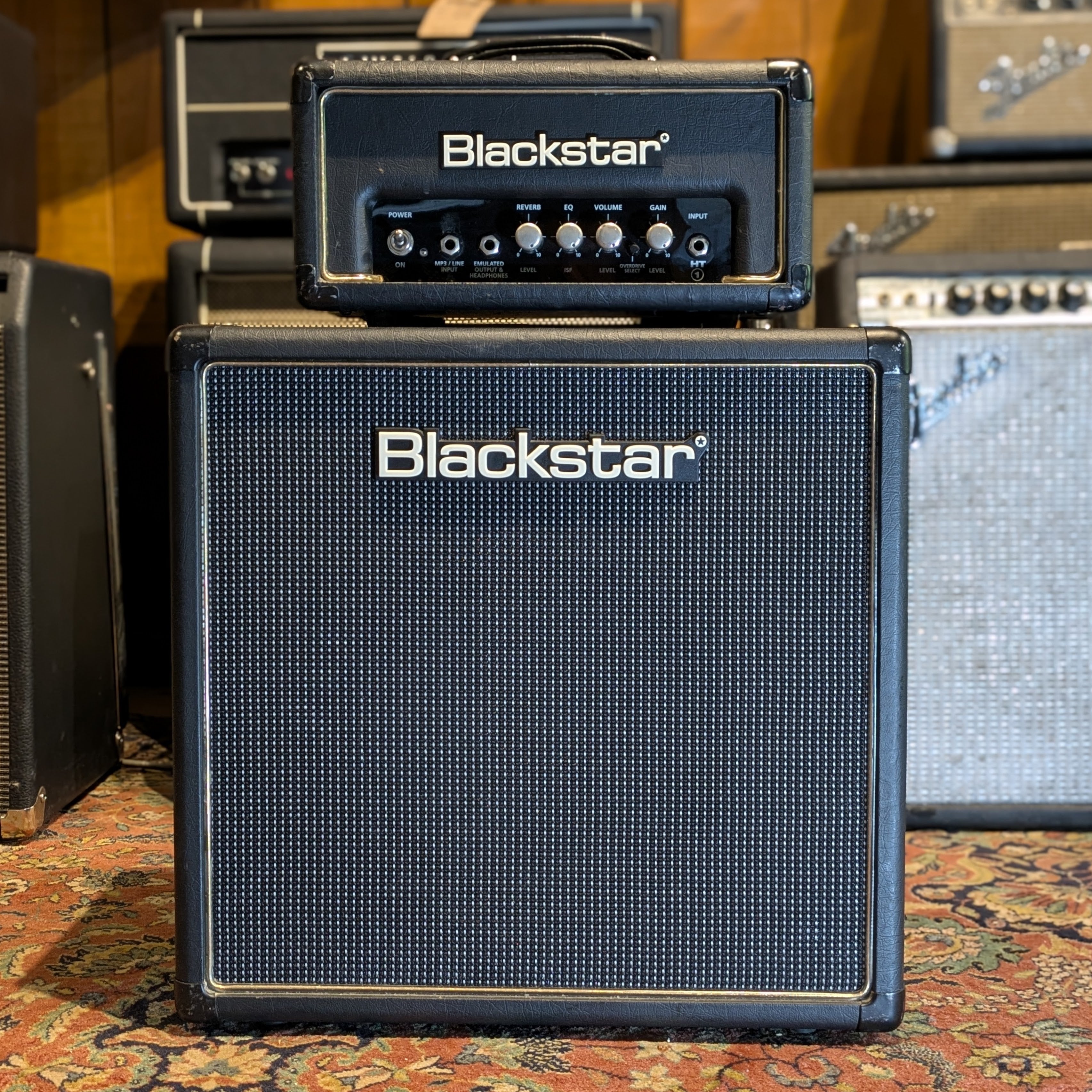 Blackstar HT-1RH 1-Watt Guitar Amp Head + Blackstar HT-110 Cabinet