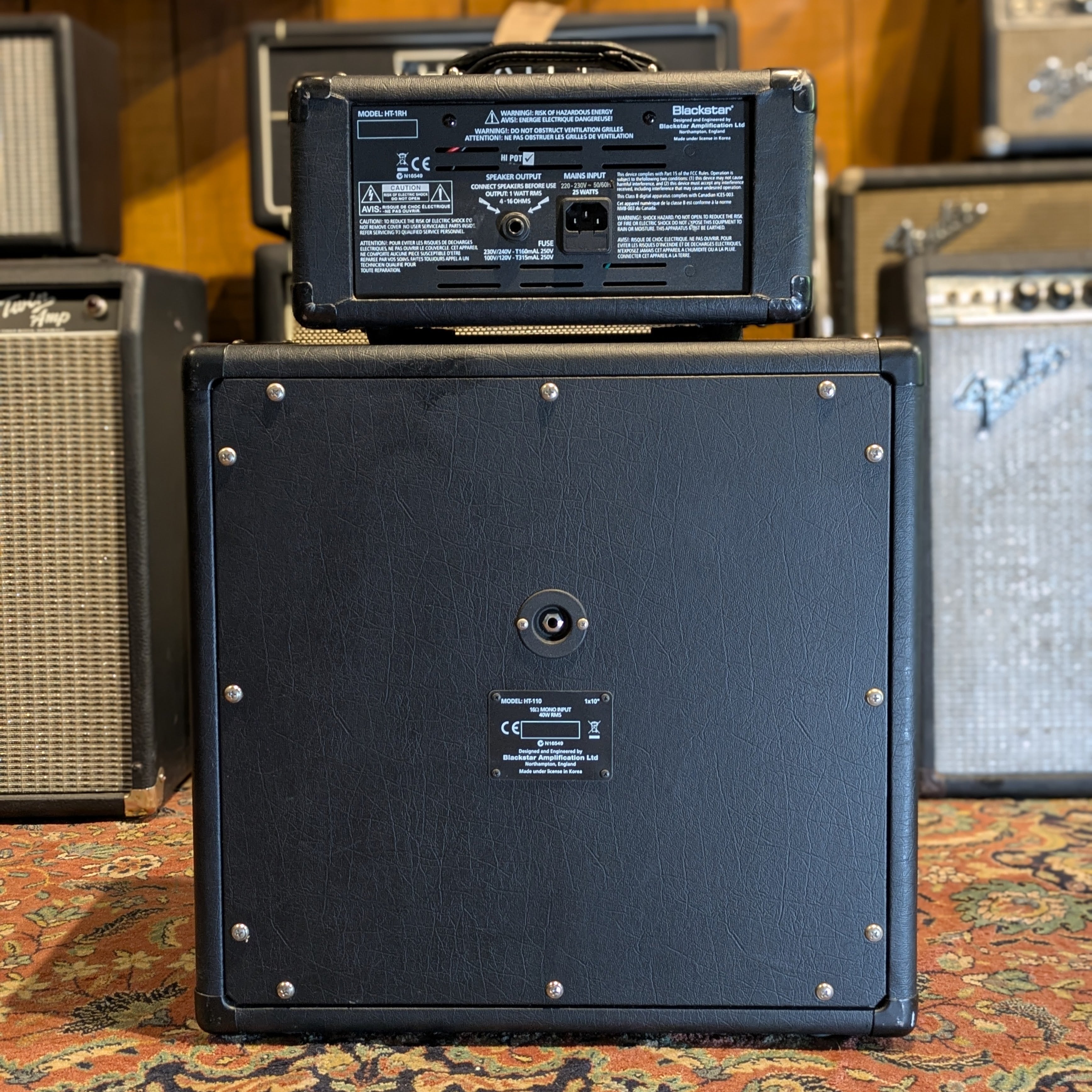 Blackstar HT-1RH 1-Watt Guitar Amp Head + Blackstar HT-110 Cabinet
