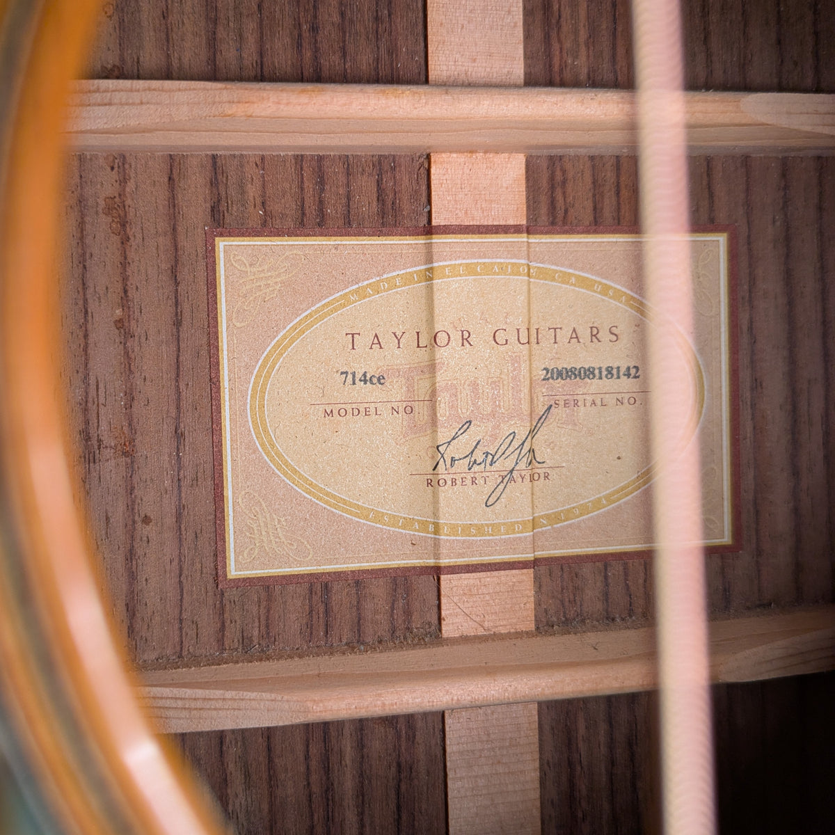 Taylor 714ce with ES1 Electronics 2008 - Natural