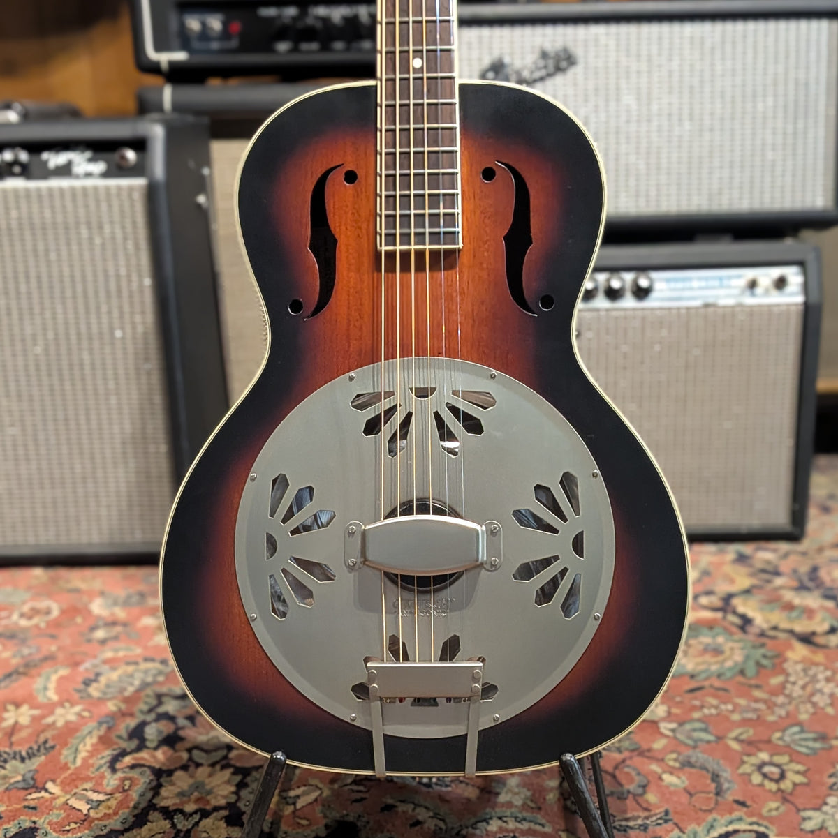 Gretsch G9240 Alligator Round-Neck Mahogany Body Biscuit Cone Resonator Guitar 2010s - 2-Color Sunburst