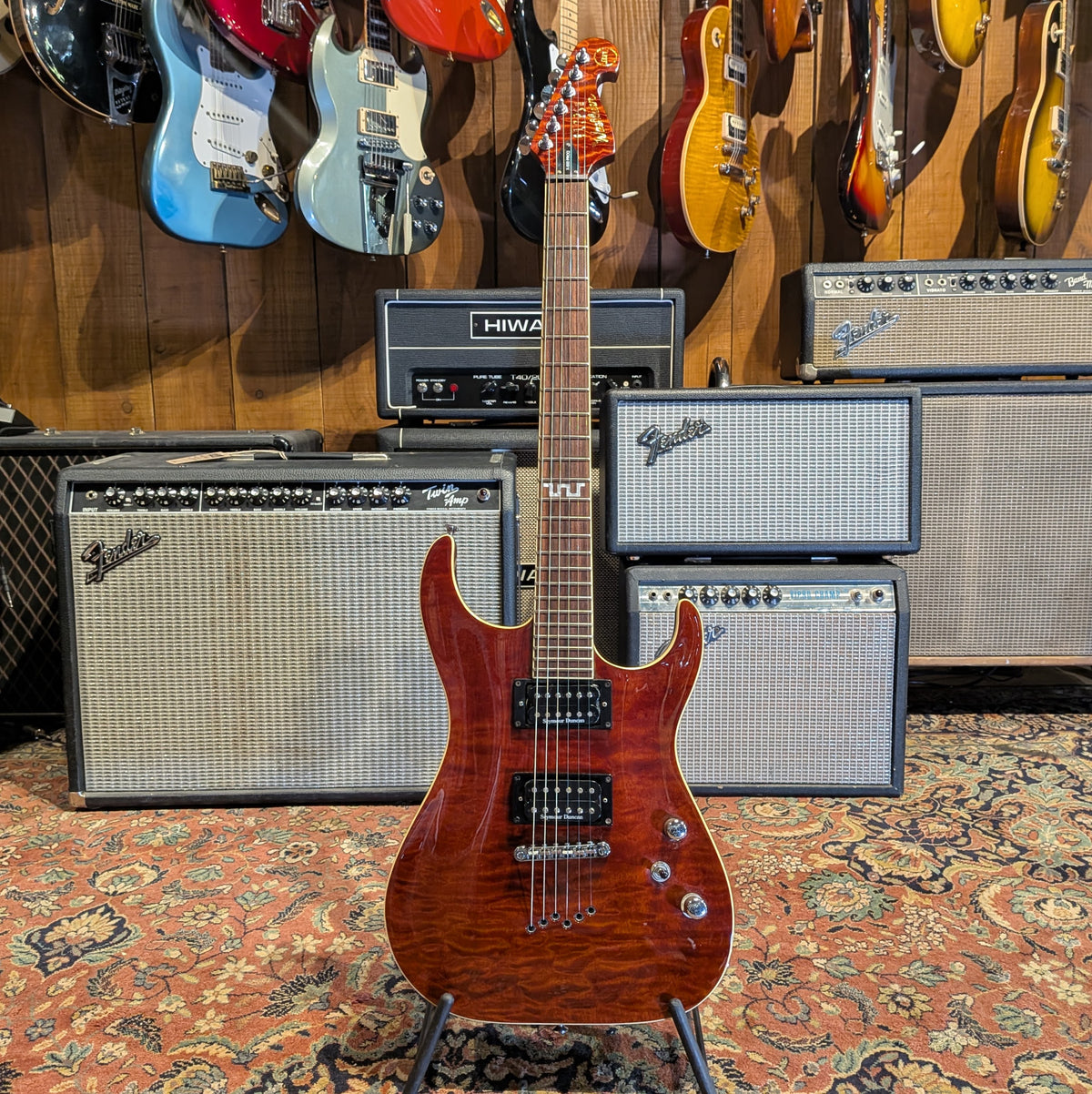 Washburn X-500 PROQ - Quilted Cognac Burst