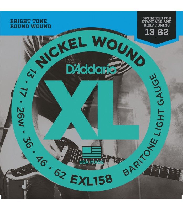 D'addario EXL158 Nickel Wound, Baritone Light, 13-62