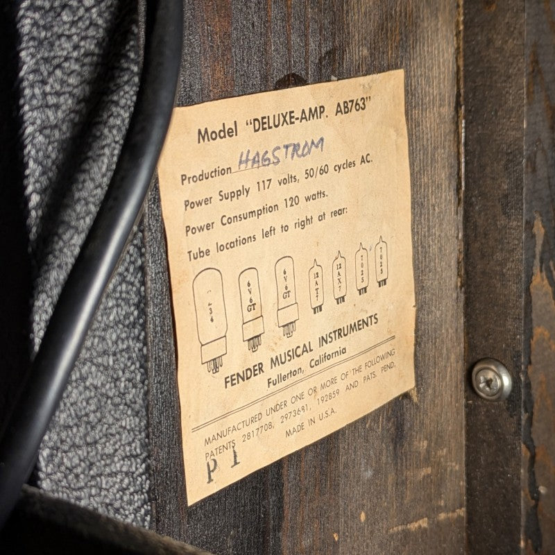 Fender Deluxe Reverb 2-Channel 22-Watt 1x12" Guitar Combo 1966 - Black Panel