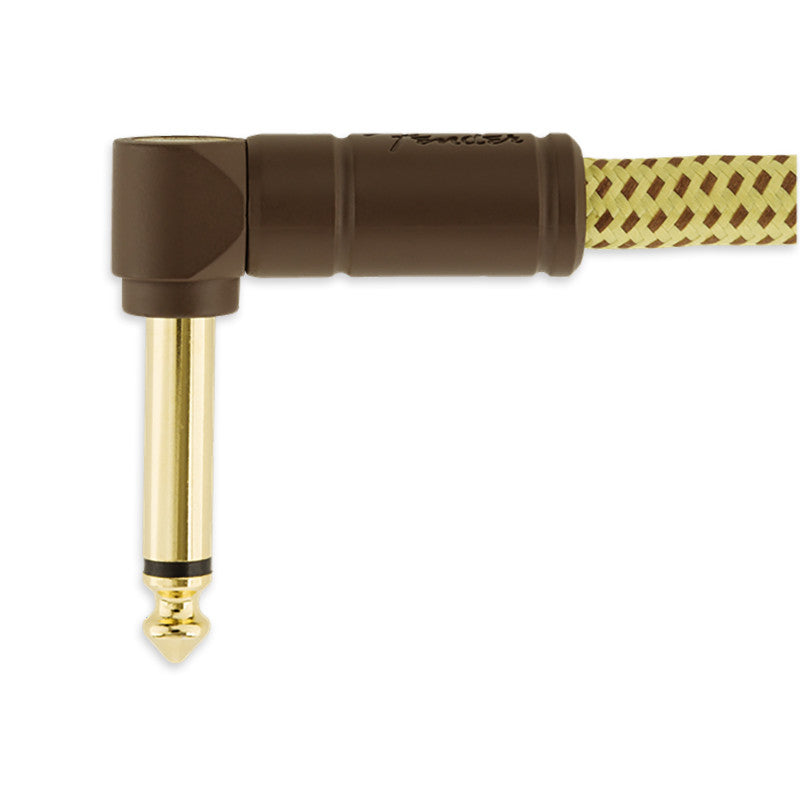 FENDER DELUXE SERIES INSTRUMENT CABLE STRAIGHT/ANGLE (3m) TWEED