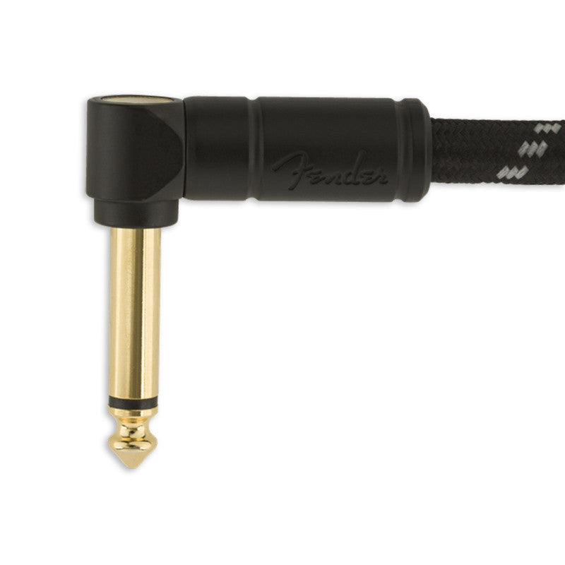 FENDER DELUXE SERIES INSTRUMENT CABLE STRAIGHT/ANGLE (3m) BLACK TWEED