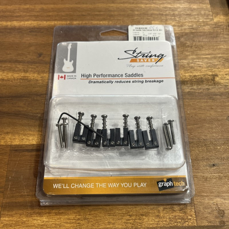 Graph Tech PS-8102-00 String Saver Originals 3+3 Offset 2-1/16" Tele Deluxe-Style Saddles