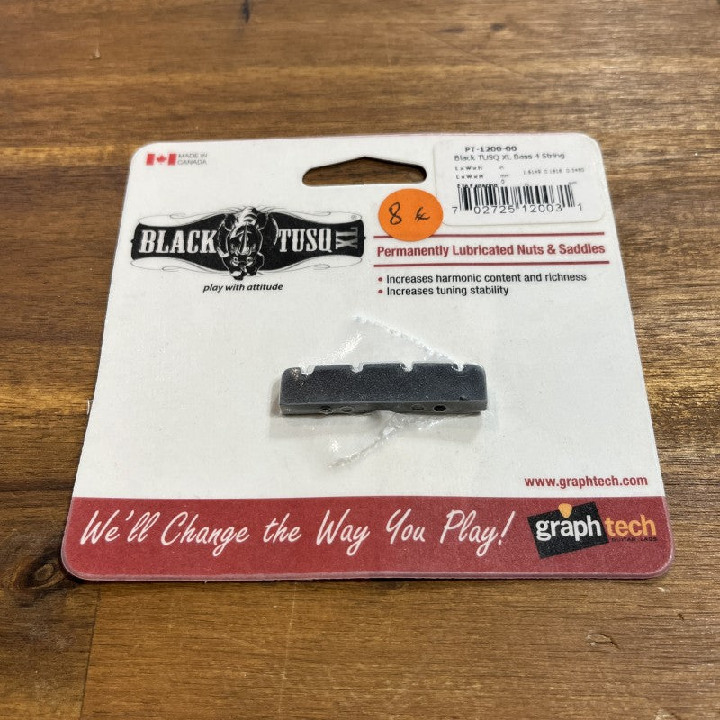 Graph Tech PT-1200-00 BLACK TUSQ XL 1-7/32" E-to-G Slotted 4-String Bass Nut