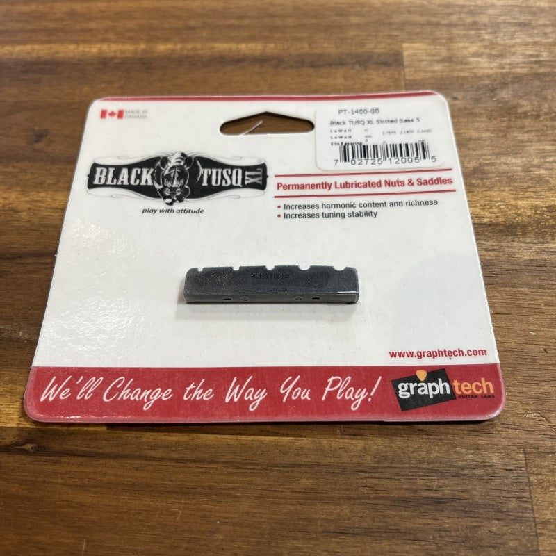 Graph Tech PT-1400-00 BLACK TUSQ XL 1-7/16" B-to-G Slotted Bass Nut - 5-String