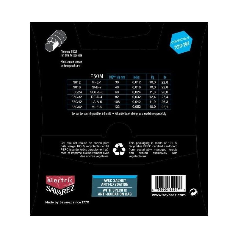 Savarez Focus Electric Guitar 12-52