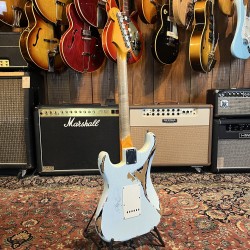 Fender Custom Shop 62' Stratocaster "Namm 2015" Sonic Blue Over Black Heavy Relic Fender - 3