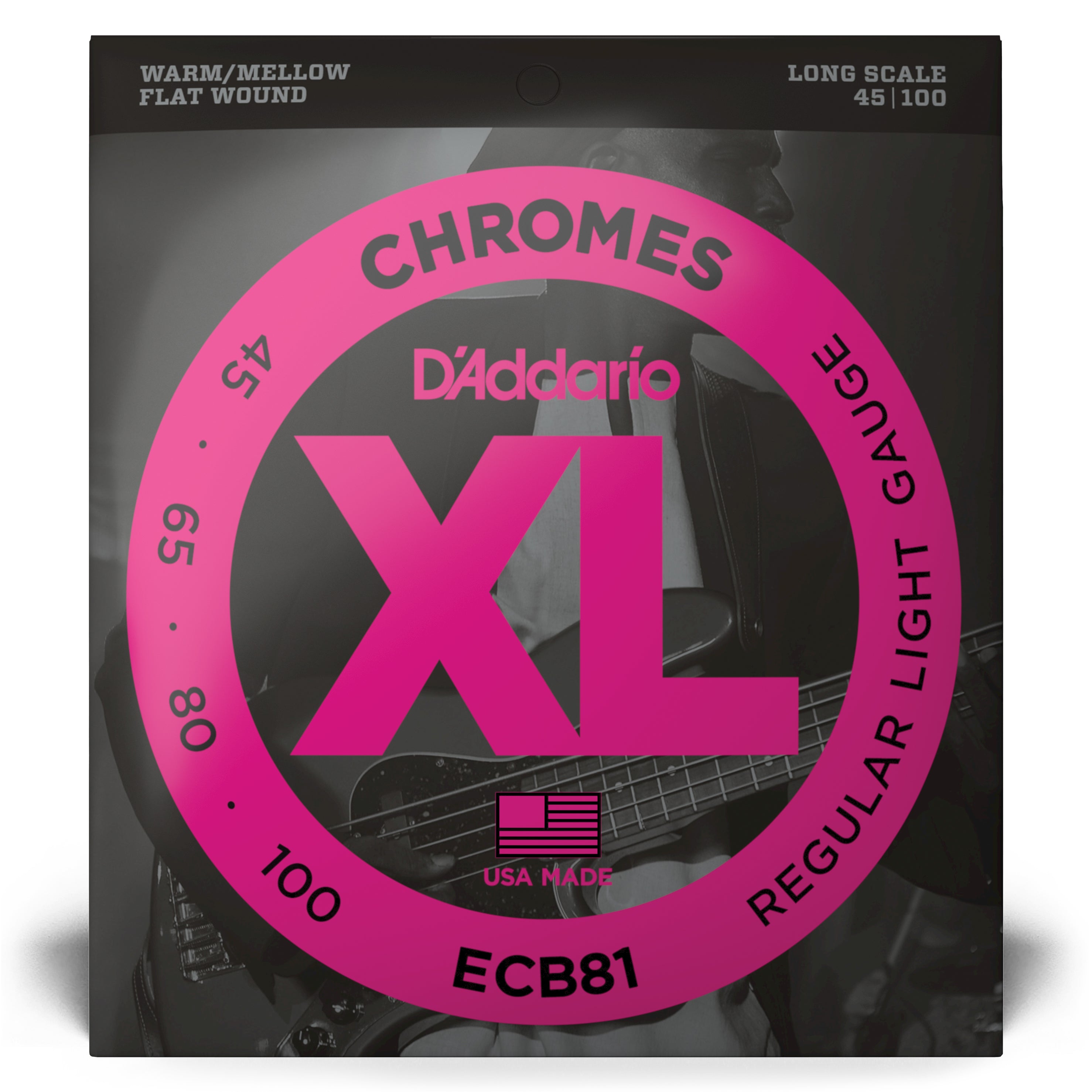 D'Addario Cordes pour basse D'Addario ECB81, Light, 45-100, cordes longues