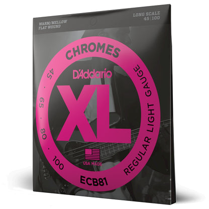 D'Addario Cordes pour basse D'Addario ECB81, Light, 45-100, cordes longues
