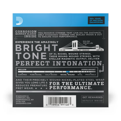 D'Addario EXL156 Cordes pour Bass Six