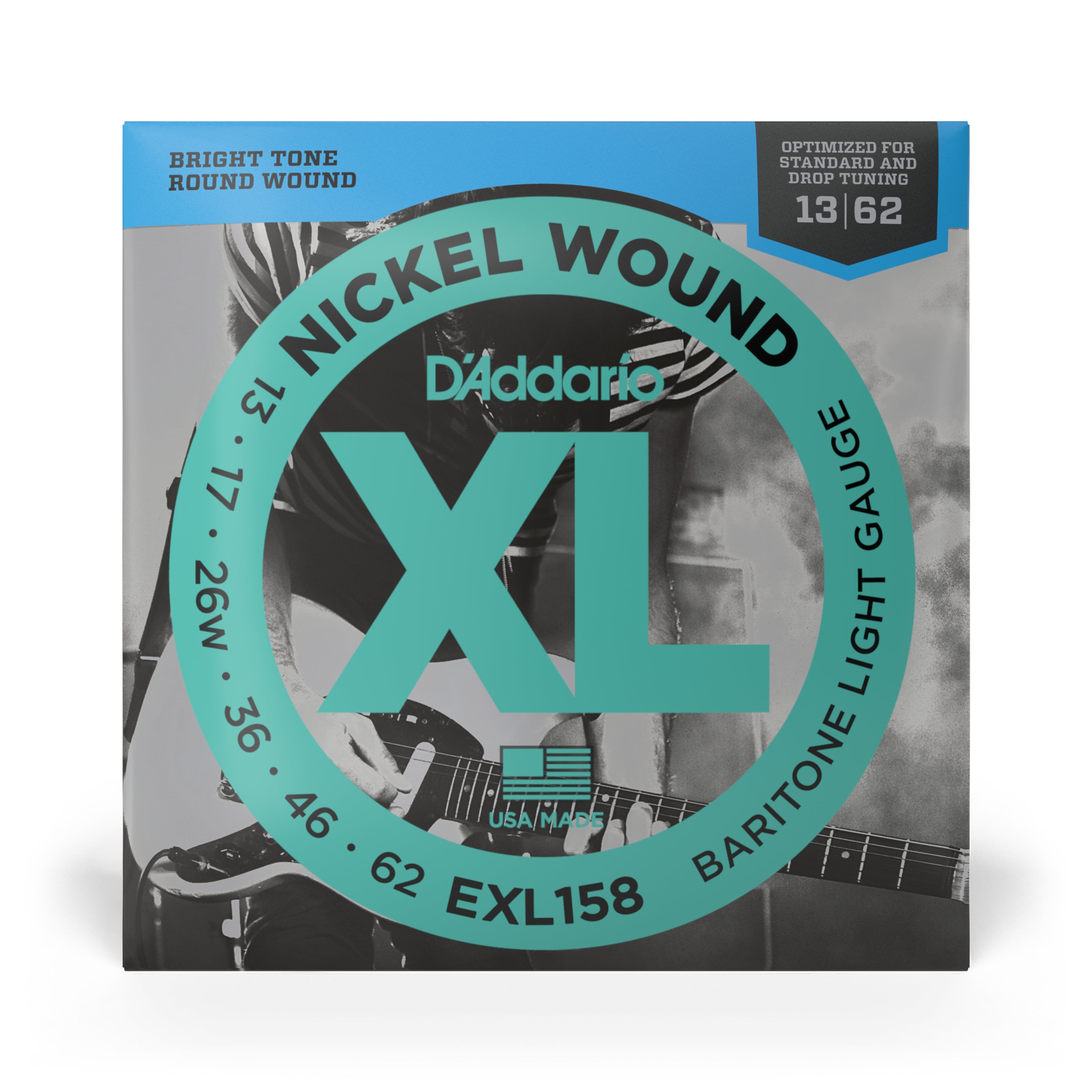 D'addario EXL158 Nickel Wound, Baritone Light, 13-62