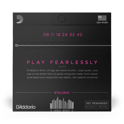 D'addario NYXL0942 Nickel Wound Electric Guitar Strings, Super Light, 9-42