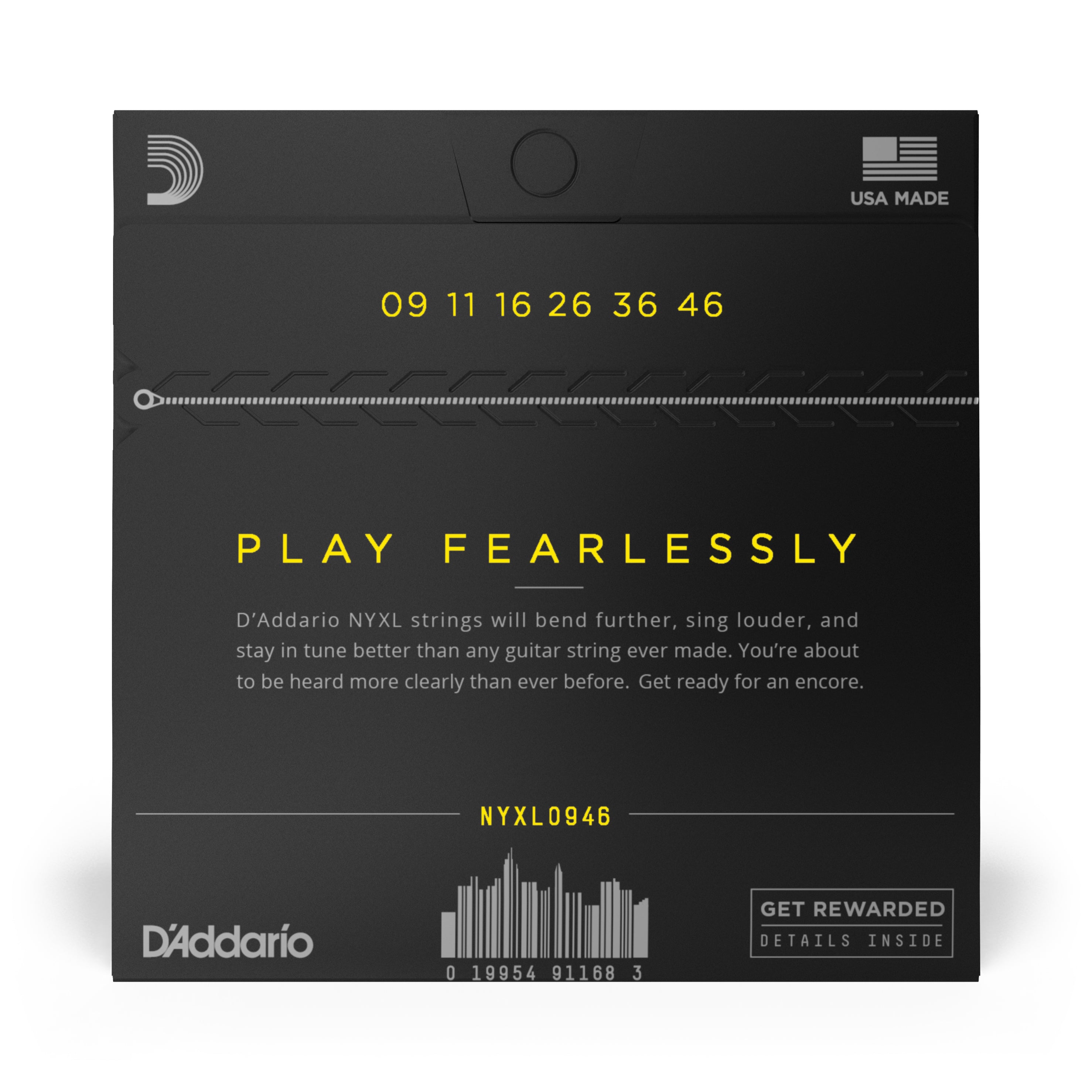 D'addario NYXL0946 Nickel Wound Electric Guitar Strings, Super Light Top / Regular Bottom, 9-46