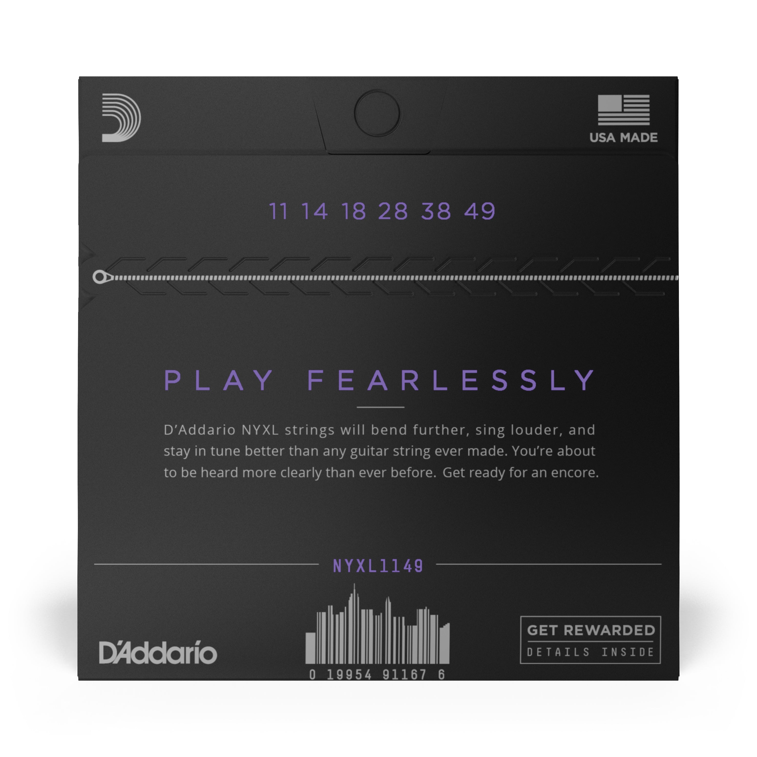 D'addario NYXL1149 Nickel Wound Electric Guitar Strings, Medium, 11-49