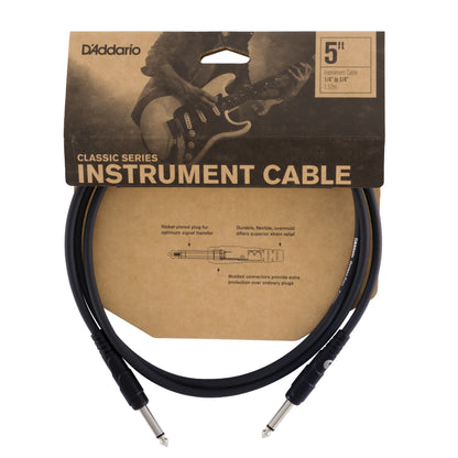 D'Addario Câble instrument gamme Classics par D'Addario, 1,5 m