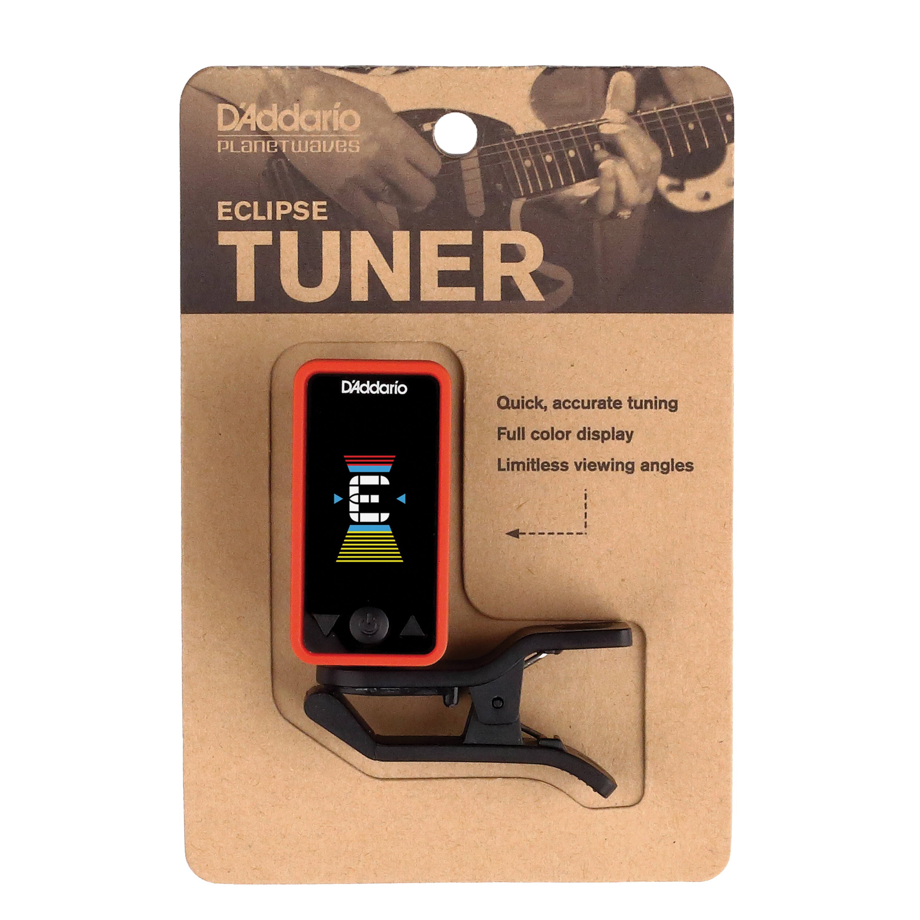 Accordeur à pince Eclipse, rouge, par D'Addario