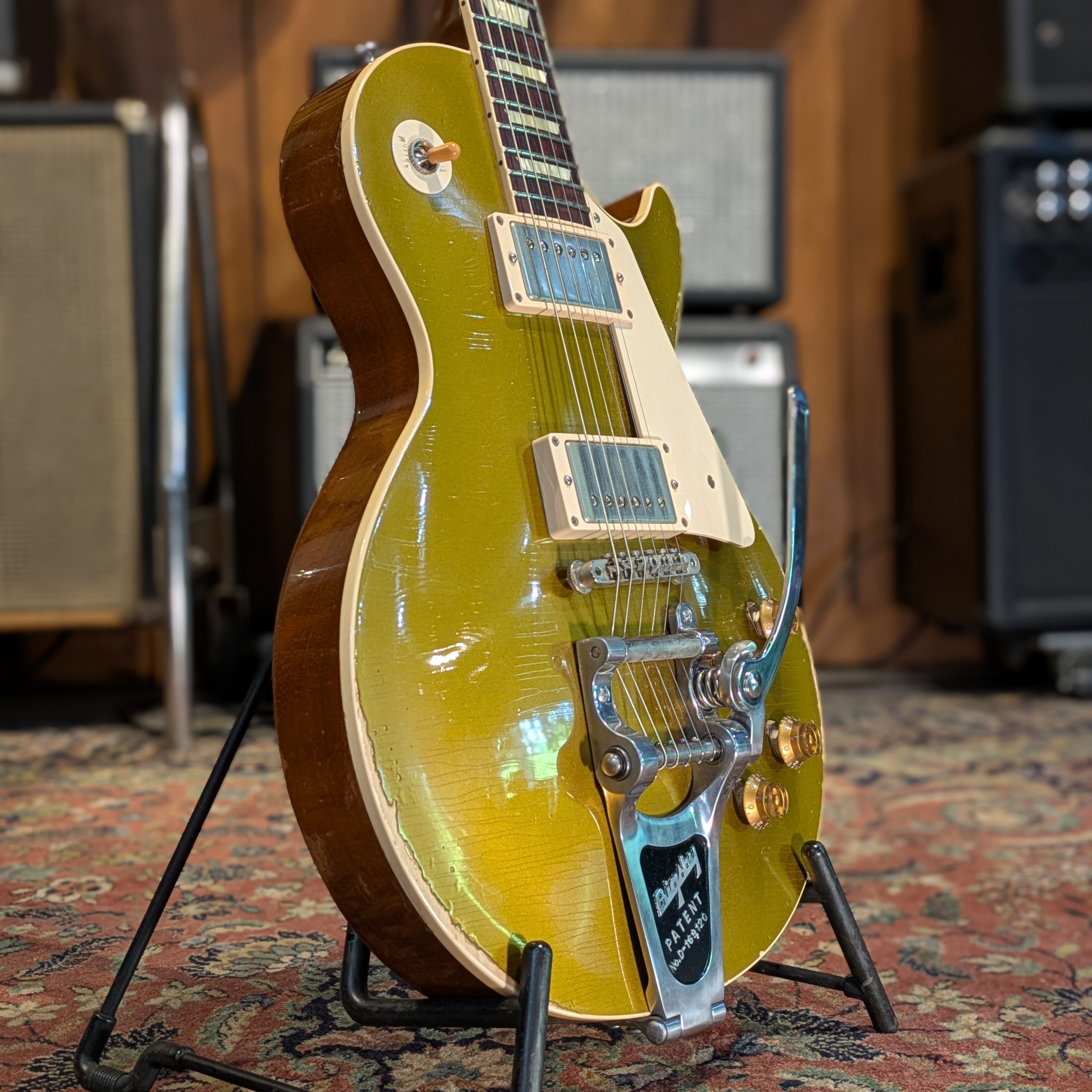 Gibson Les Paul 57 Custom Shop Bigsby - Goldtop