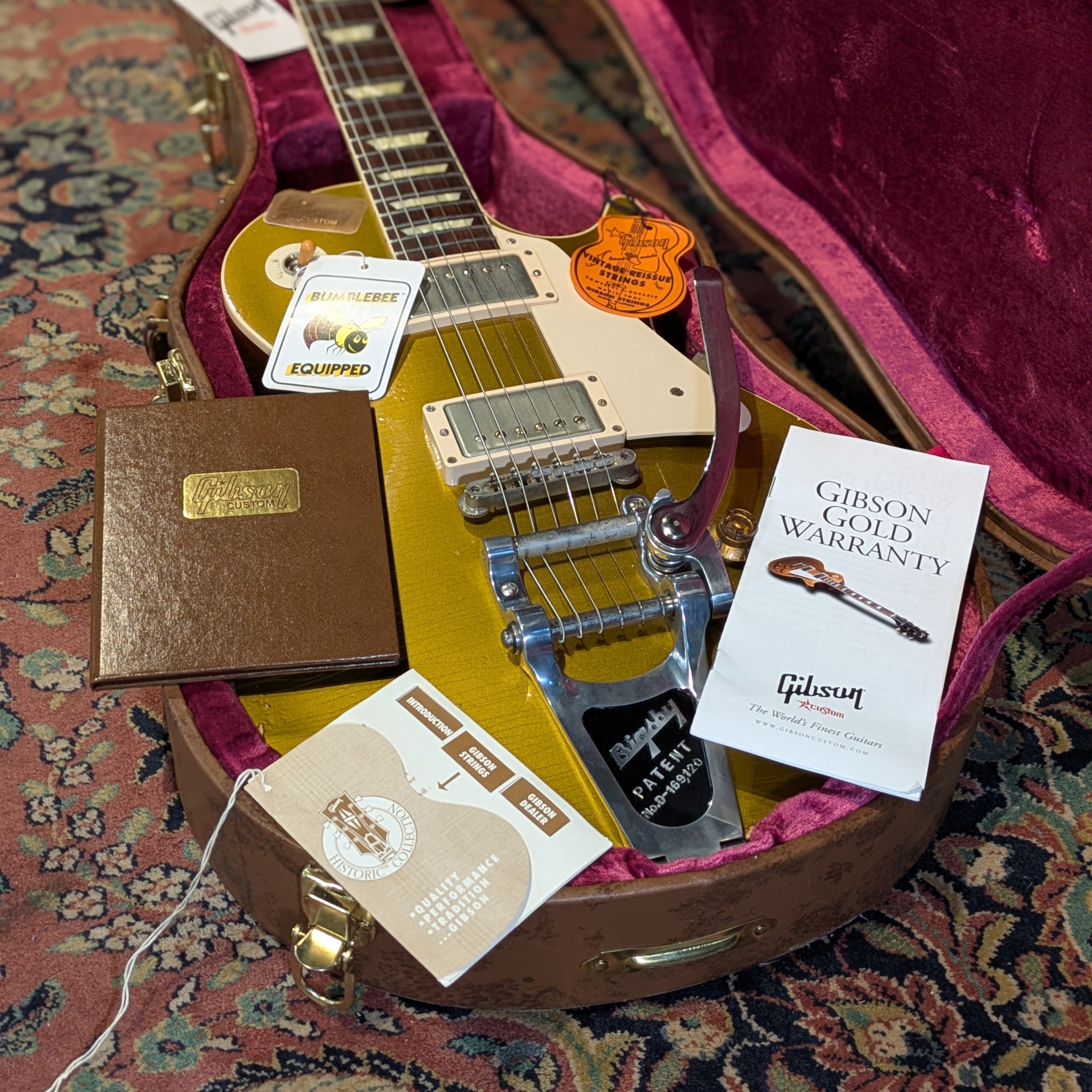 Gibson Les Paul 57 Custom Shop Bigsby - Goldtop