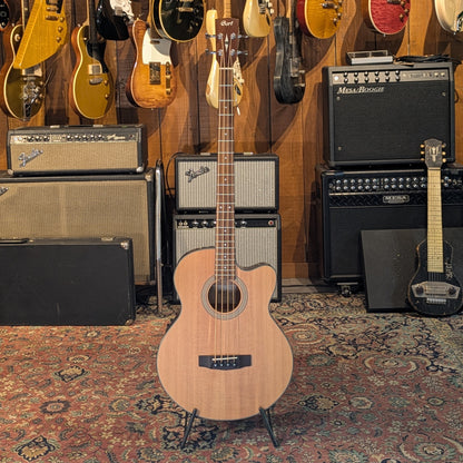 Cort SJB5F NS Acoustic 4-String Bass Cutaway with Electronics