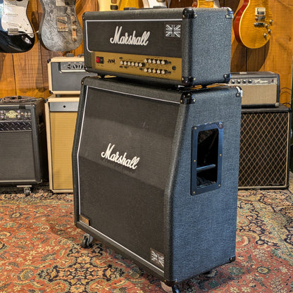 Marshall JVM205H 2-Channel 50-Watt Guitar Amp Head 2008 - Present - Black + Cab Marshall 1960A 4X12