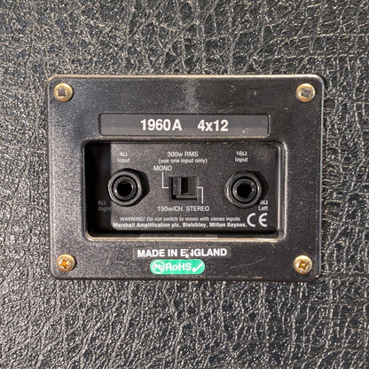 Marshall JVM205H 2-Channel 50-Watt Guitar Amp Head 2008 - Present - Black + Cab Marshall 1960A 4X12