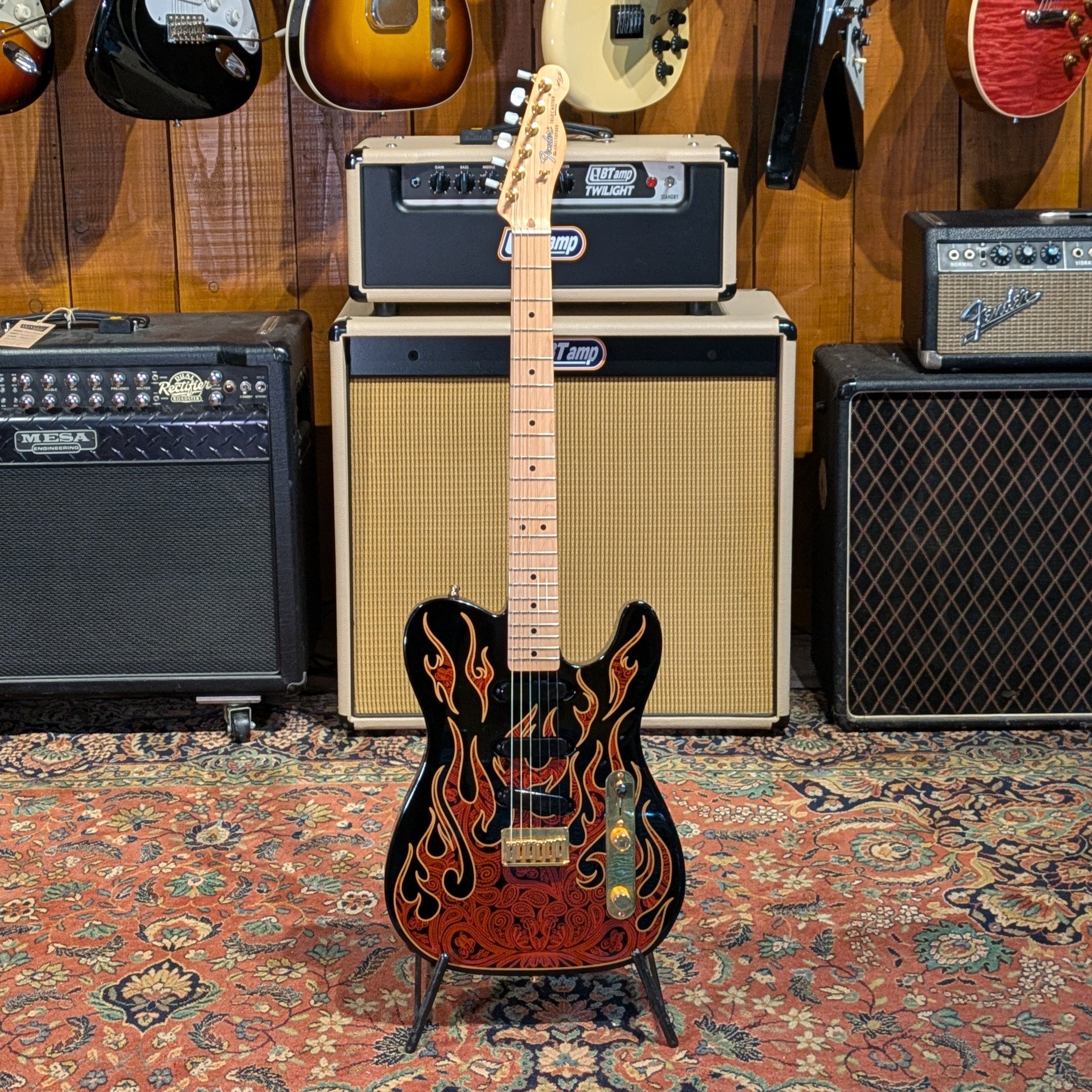 Fender James Burton Artist Series Signature Telecaster 2013 - Red Paisley Flames