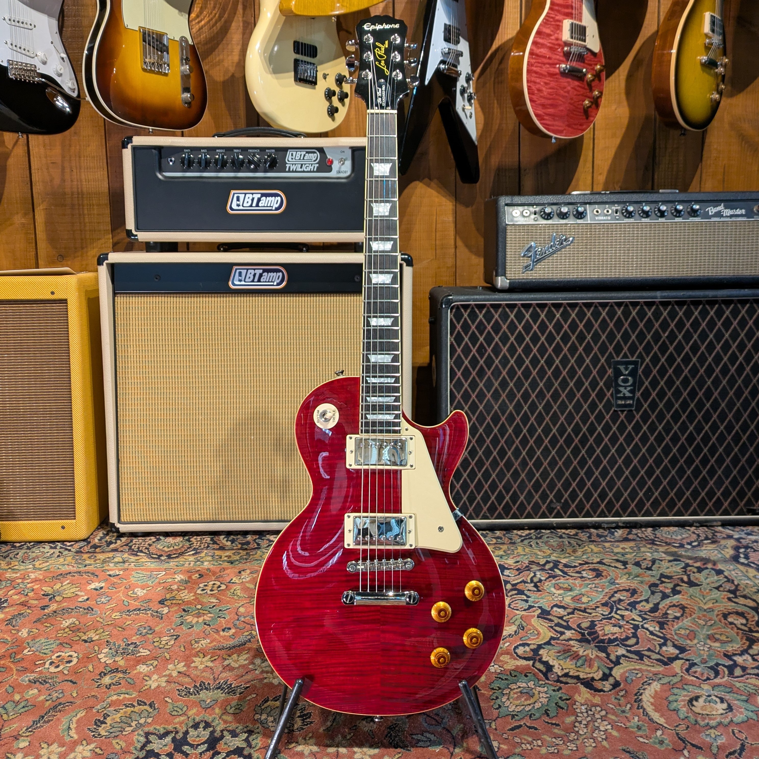 Epiphone Les Paul Standard Plus Top PRO 2013 - Wine Red