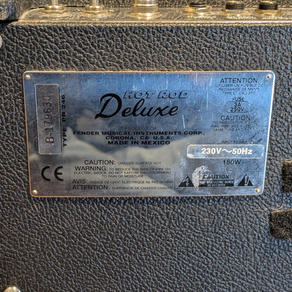 Fender Hot Rod Deluxe 3-Channel 40-Watt 1x12" Guitar Combo 1996 - 2001 - Black
